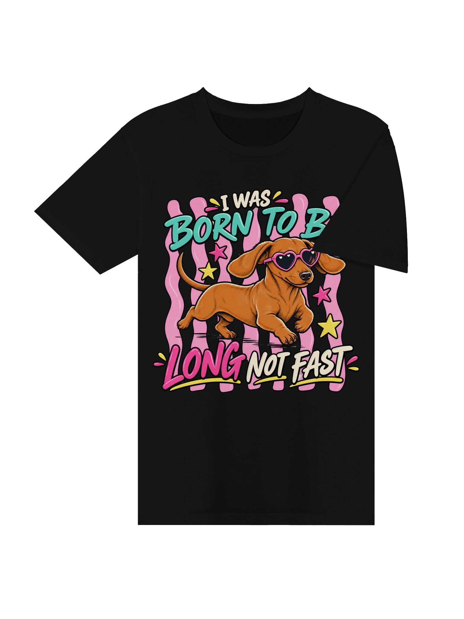 Funny Dachshund T-Shirt – Born to Be Long Not Fast product image (4)
