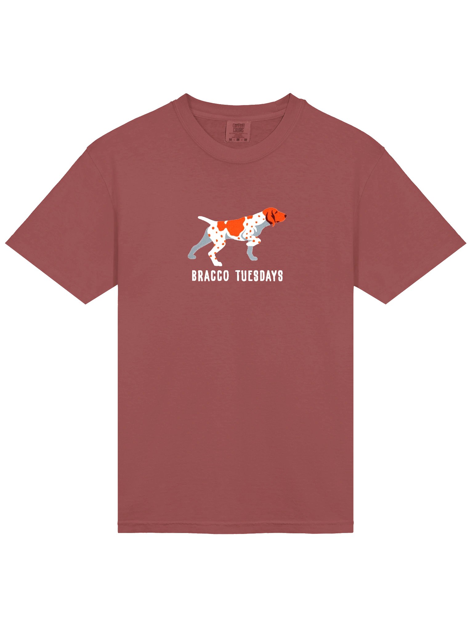 Bracco Tuesdays T-Shirt(Embroidered) of a Bracco Italiano(Red & White) product image (6)
