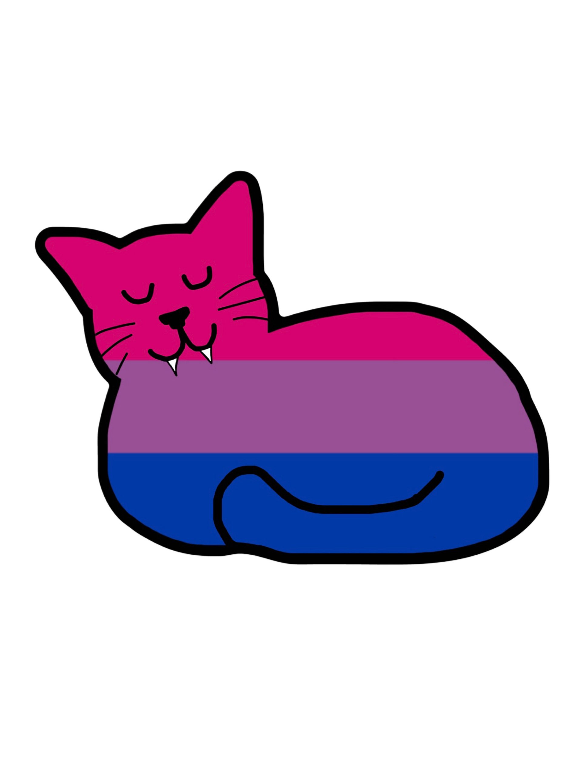 Bi Pride Cat Loaf magnet product image (1)