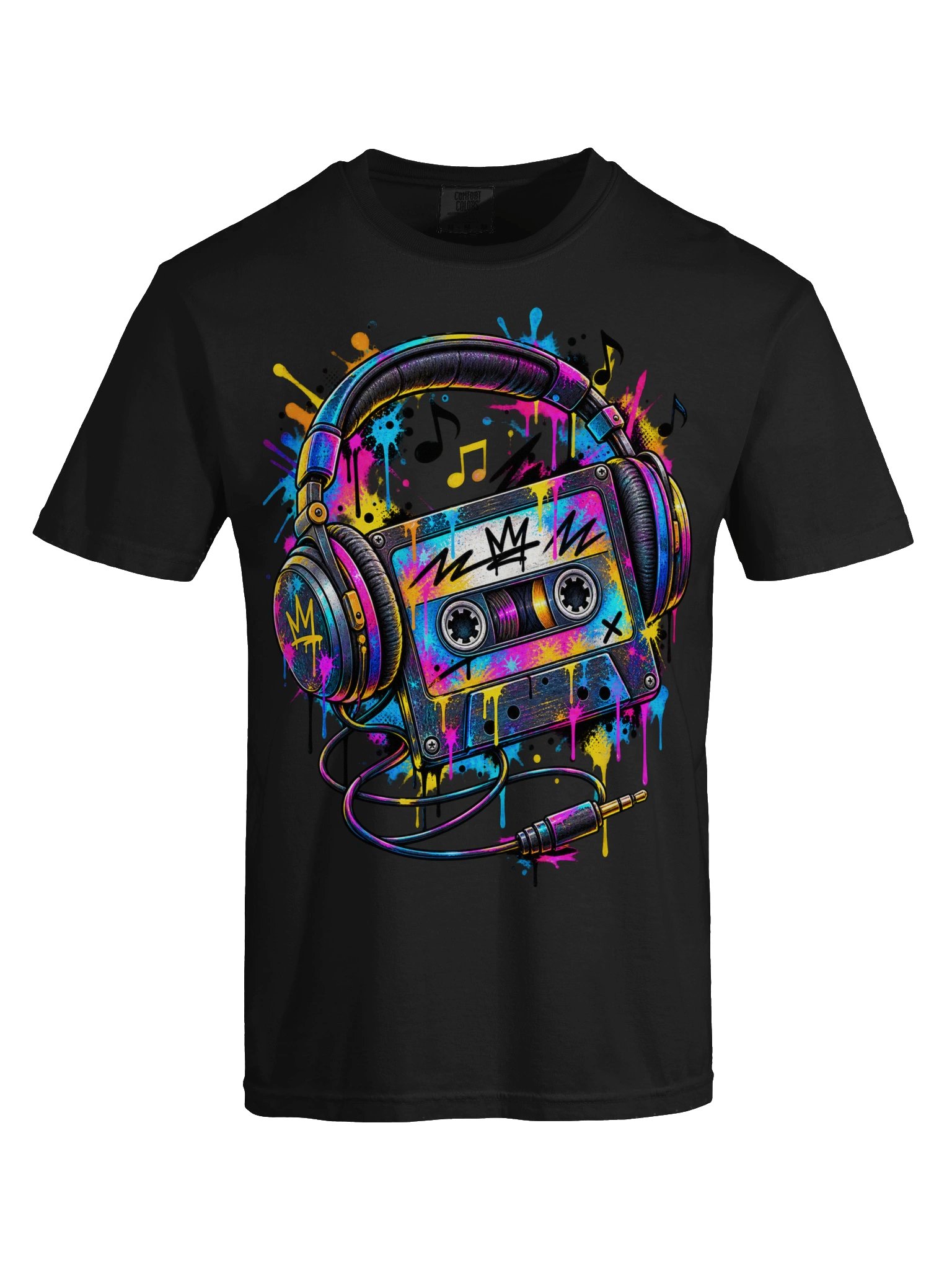 Retro Graffiti Boombox T-Shirt | Colorful 80s 90s Music Tee | Street Art Cassette Headphones Shirt | Unisex DJ Hip Hop Gift product image (22)