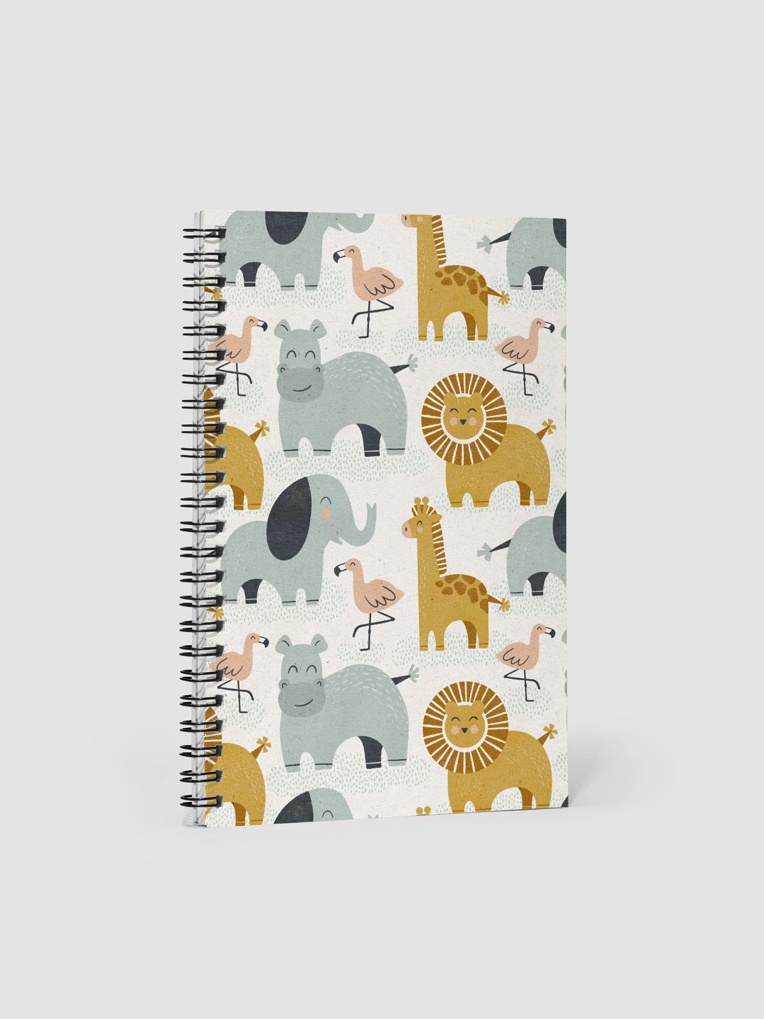 Retro Jungle Animals Spiral Notebook product image (1)
