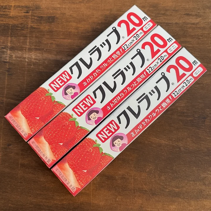 🎎 Japanese Kureha Krewrap Plastic Food Wrap 22cm × 20m (3 Rolls) – Free Shipping product image (1)
