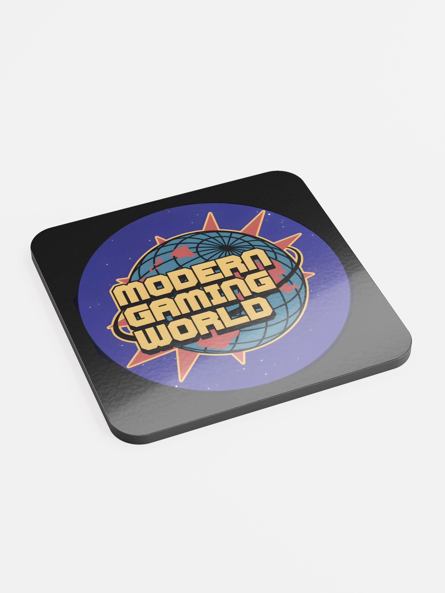 ModernGamingWorld Black Glossed Cork Coaster product image (2)