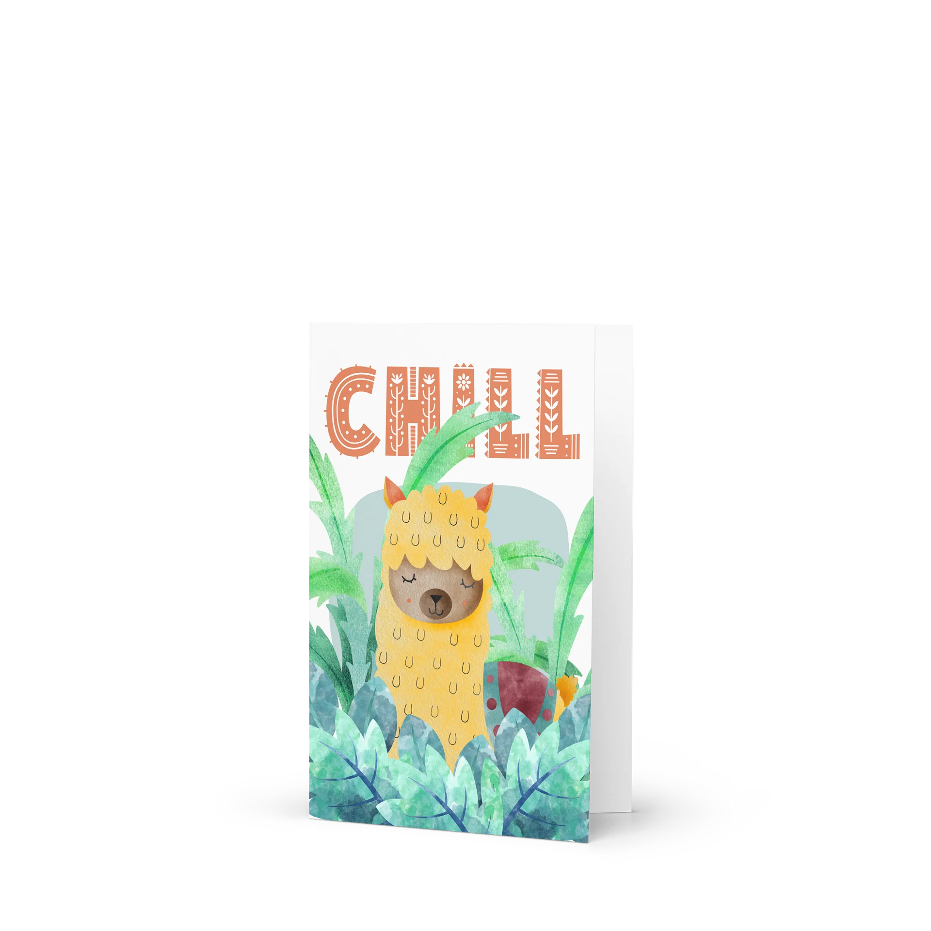 Chill Cute Llama Card product image (1)