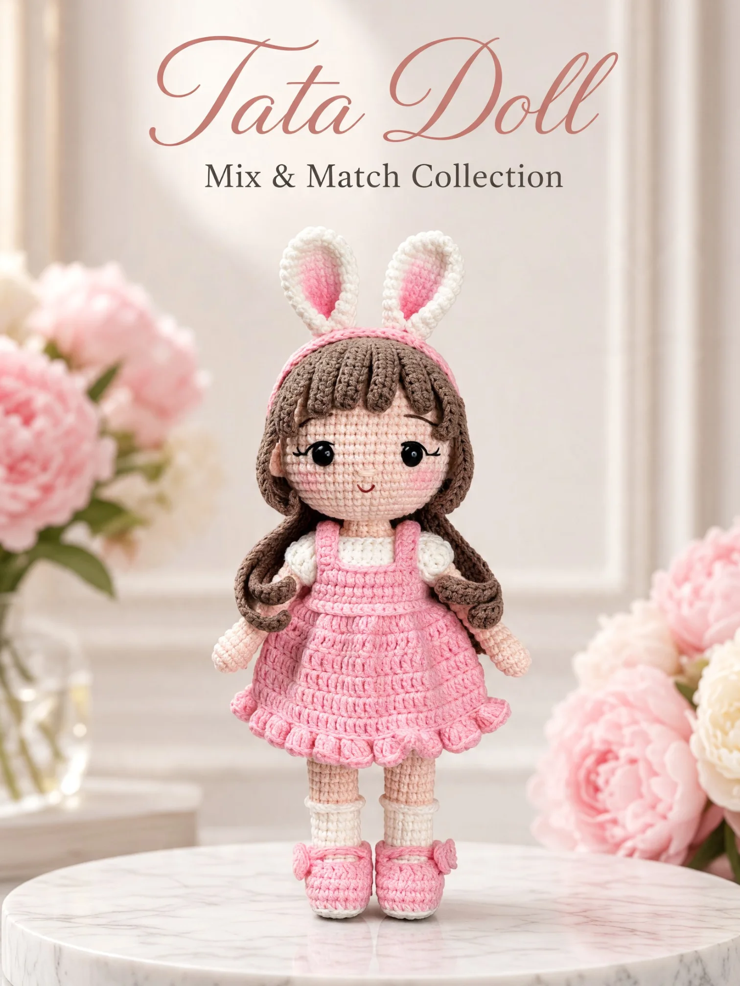 PDF | Crochet 9-inch Tata Doll in Bunny Outfit | Amigurumi Doll Pattern product image (3)