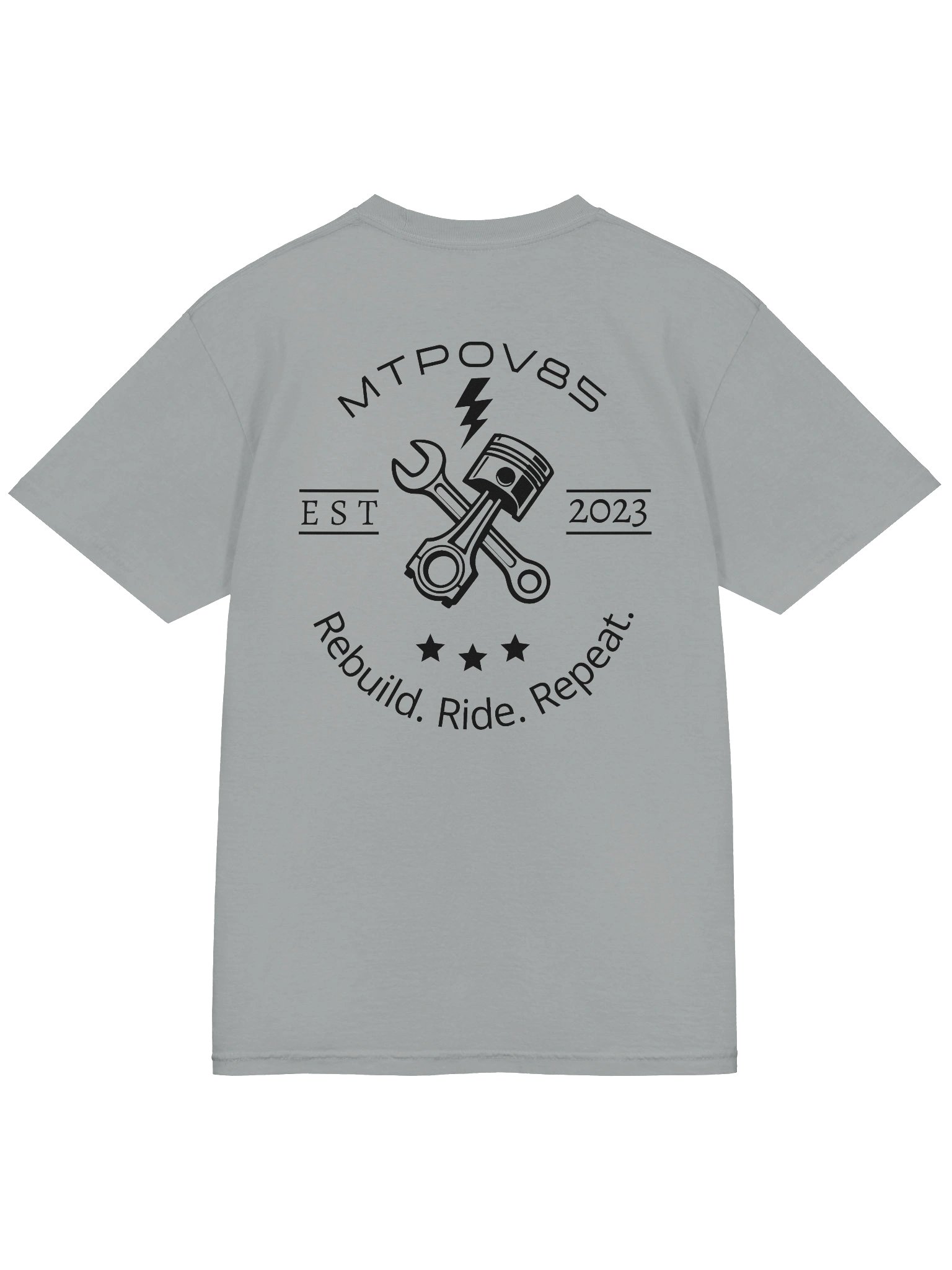 Rebuild. Ride. Repeat. Style 1, Grey T-Shirt product image (4)