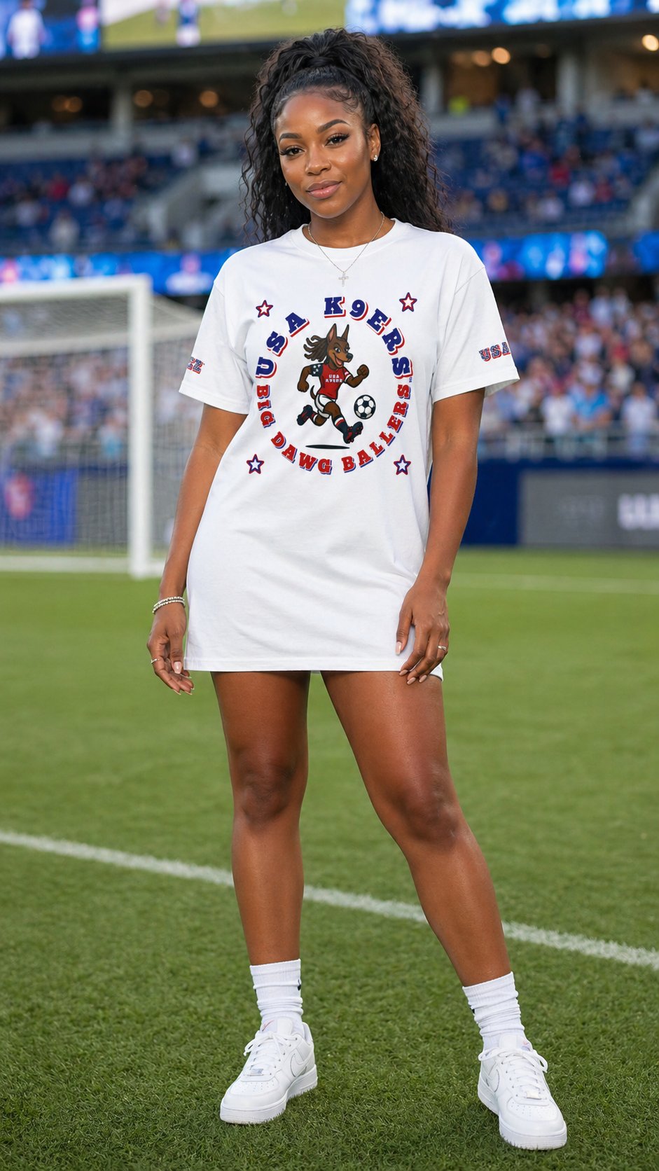 USA K9ERS Doberman Soccer T-shirt Dress product image (1)