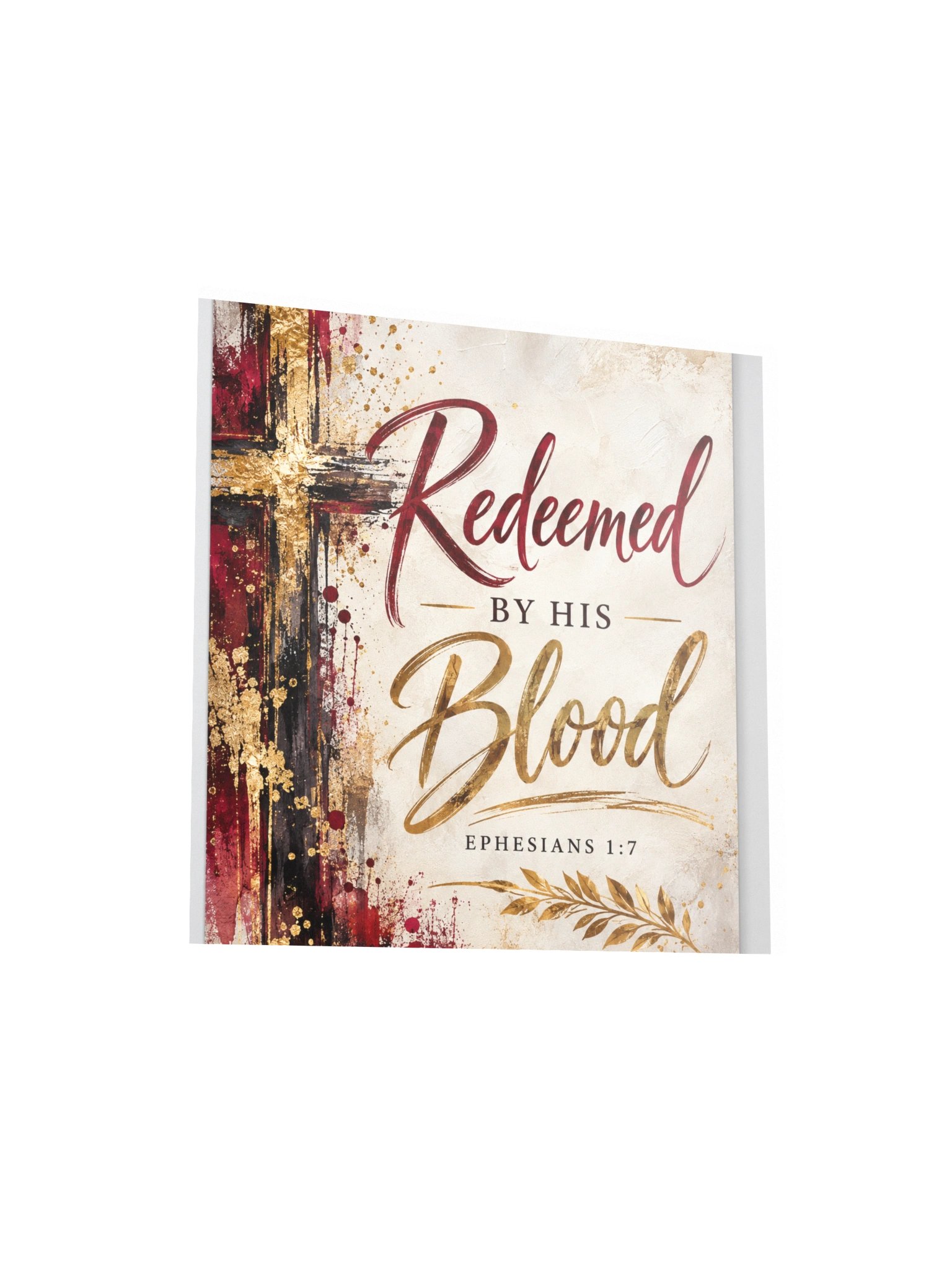 Redeemed by His Blood - Ephesians 1:7 Christian Poster product image (3)