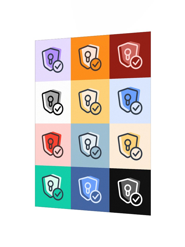 Multi-Color Shields 2.0 (3x4 Portrait) product image (3)