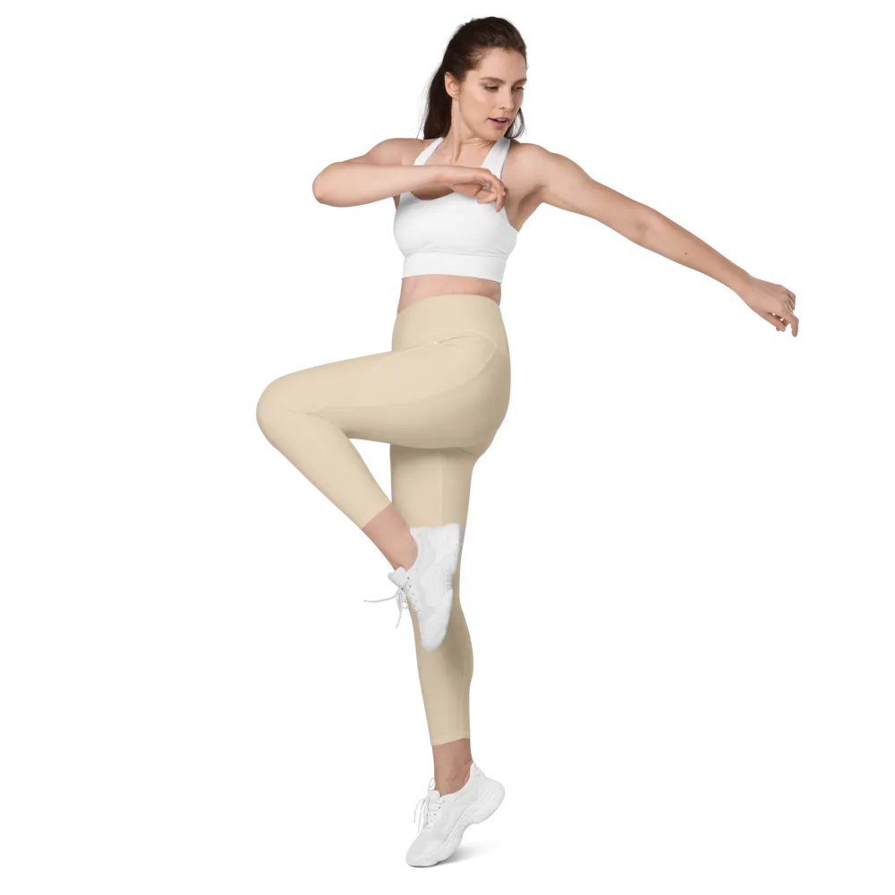 Pastel Cream Leggings with Pockets product image (11)