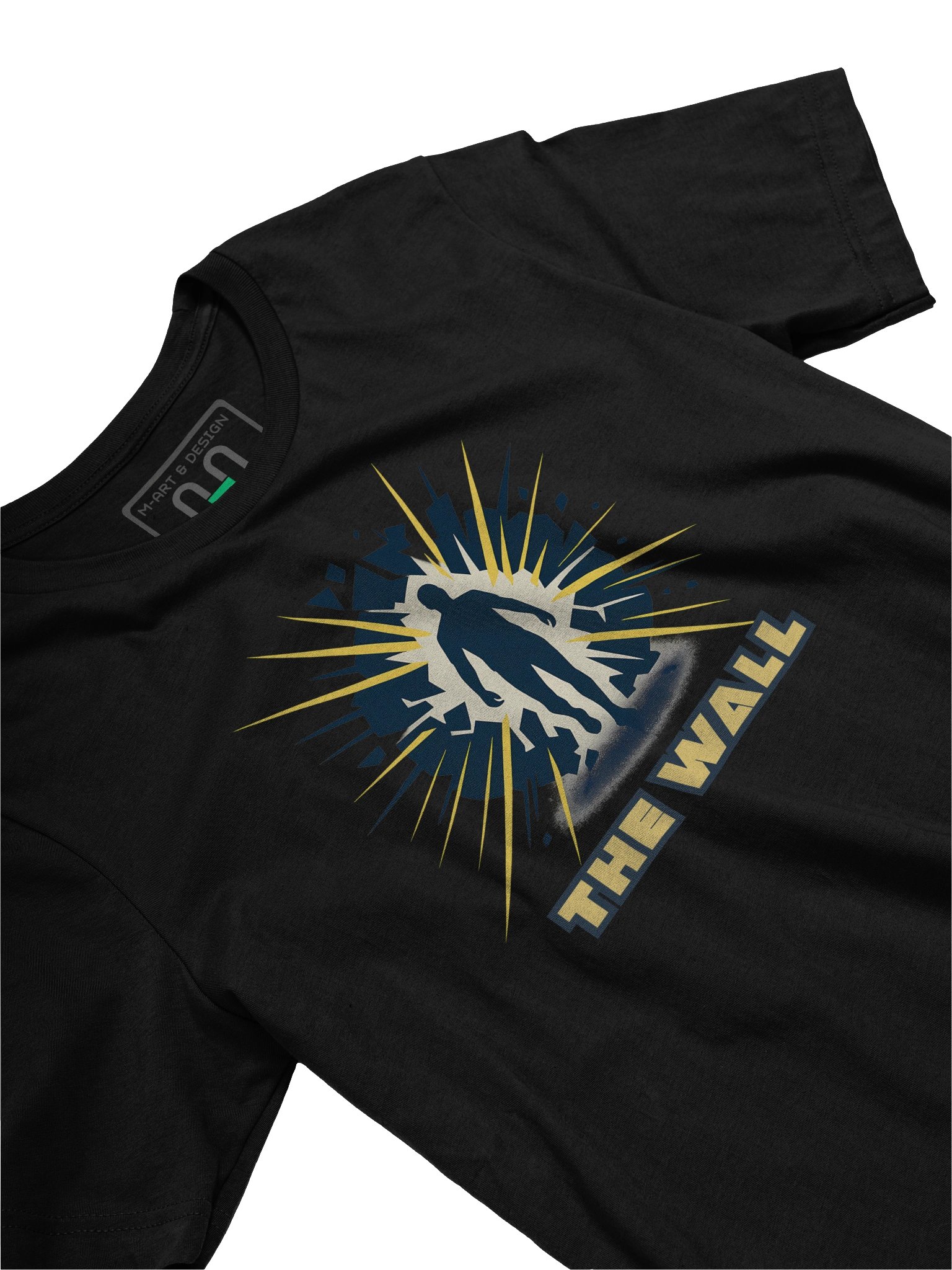 The Wall – Abstract Energy Burst Running Tee Marathon Motivation Shirt - by M-Art & Design product image (3)