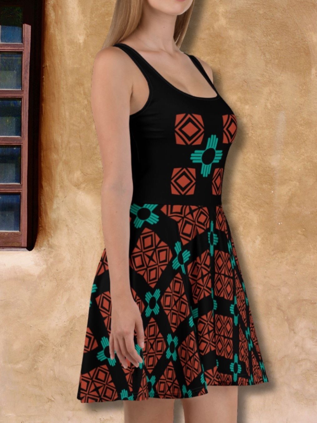 Radiant Tribal New Mexico Zia Skater Dress product image (4)