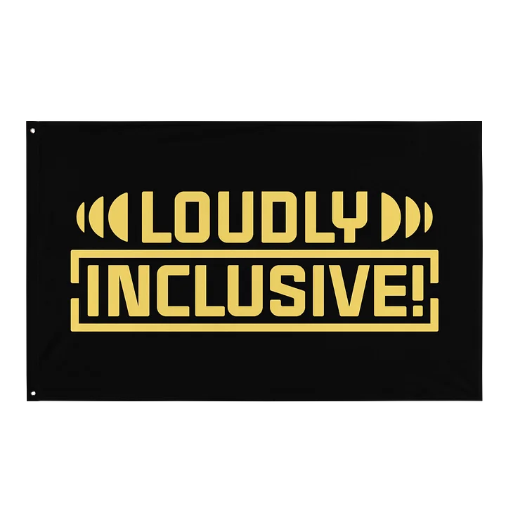 Loudly Inclusive Logo Flag - Black and yellow product image (1)