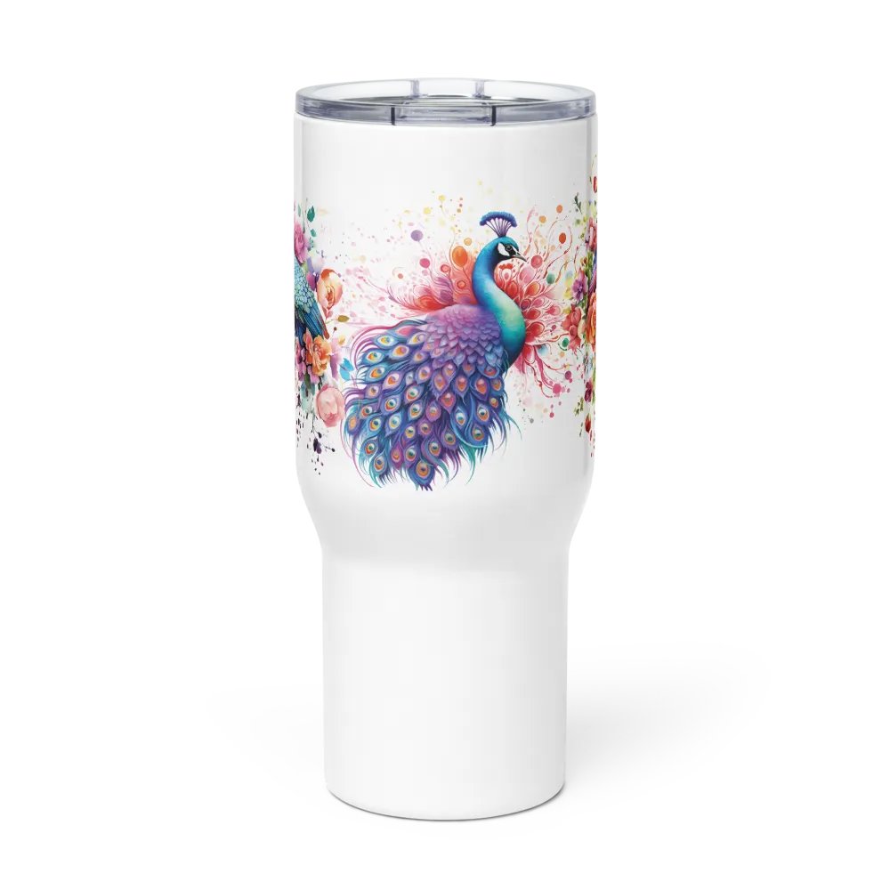 Vibrant Peacock Paradise Travel Mug product image (2)