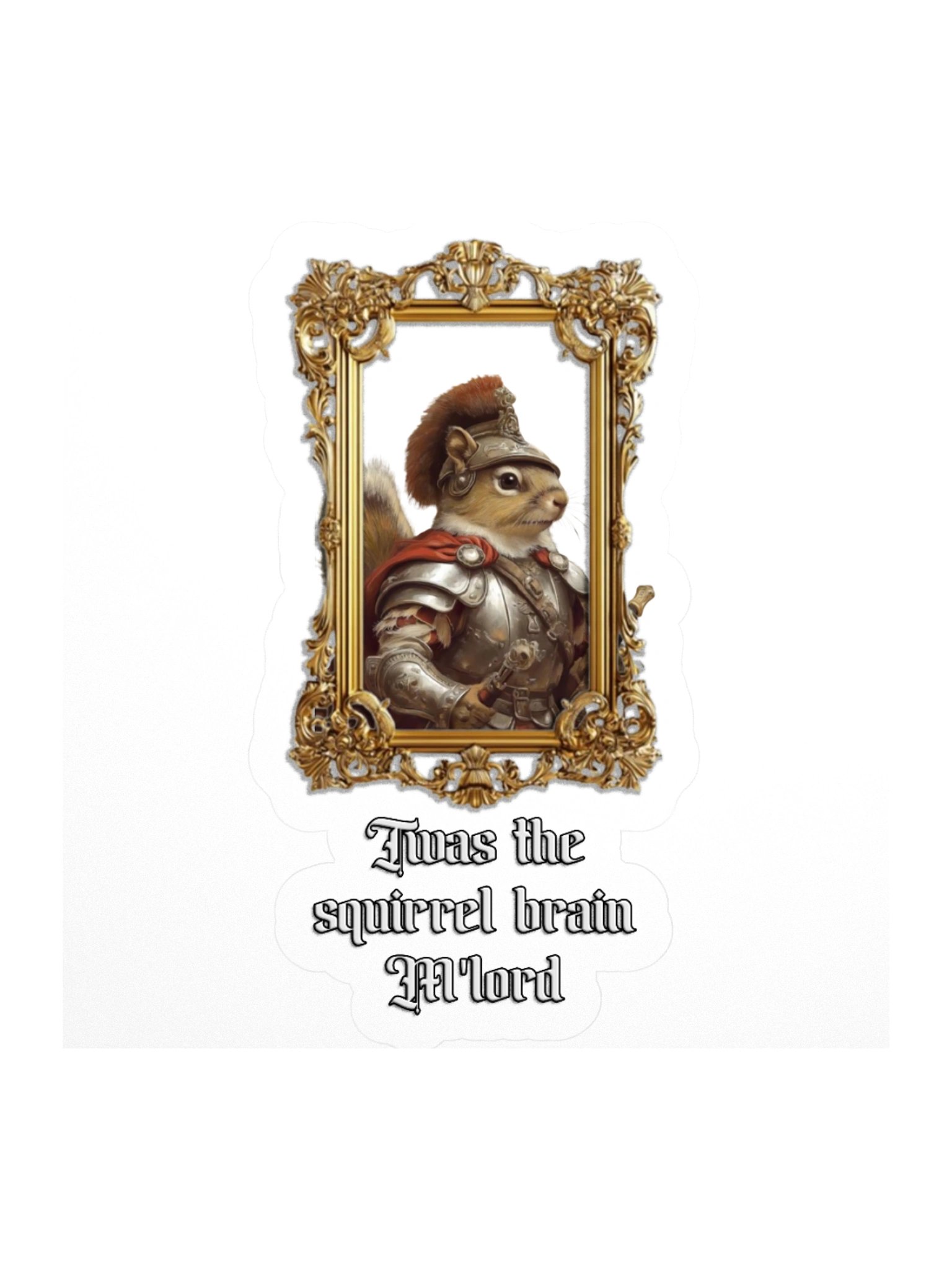 Twas Squirrel Brain - Sticker product image (2)