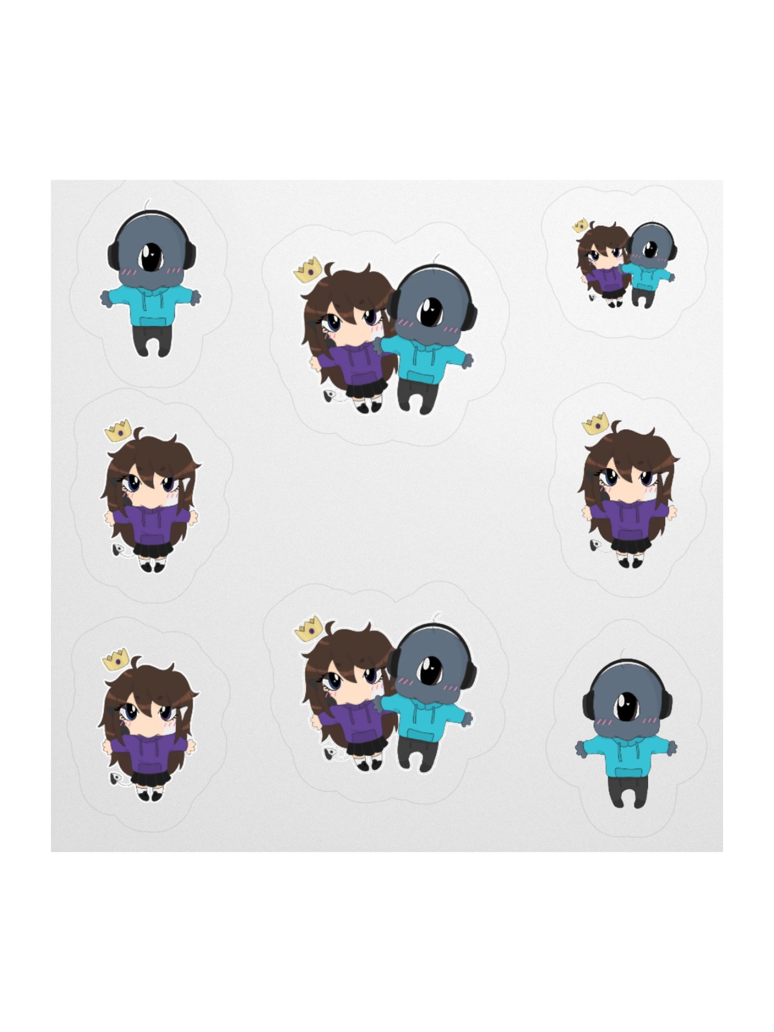 LaKitty101 & elybeatmaker Chibi Goobers Sticker Sheet product image (1)