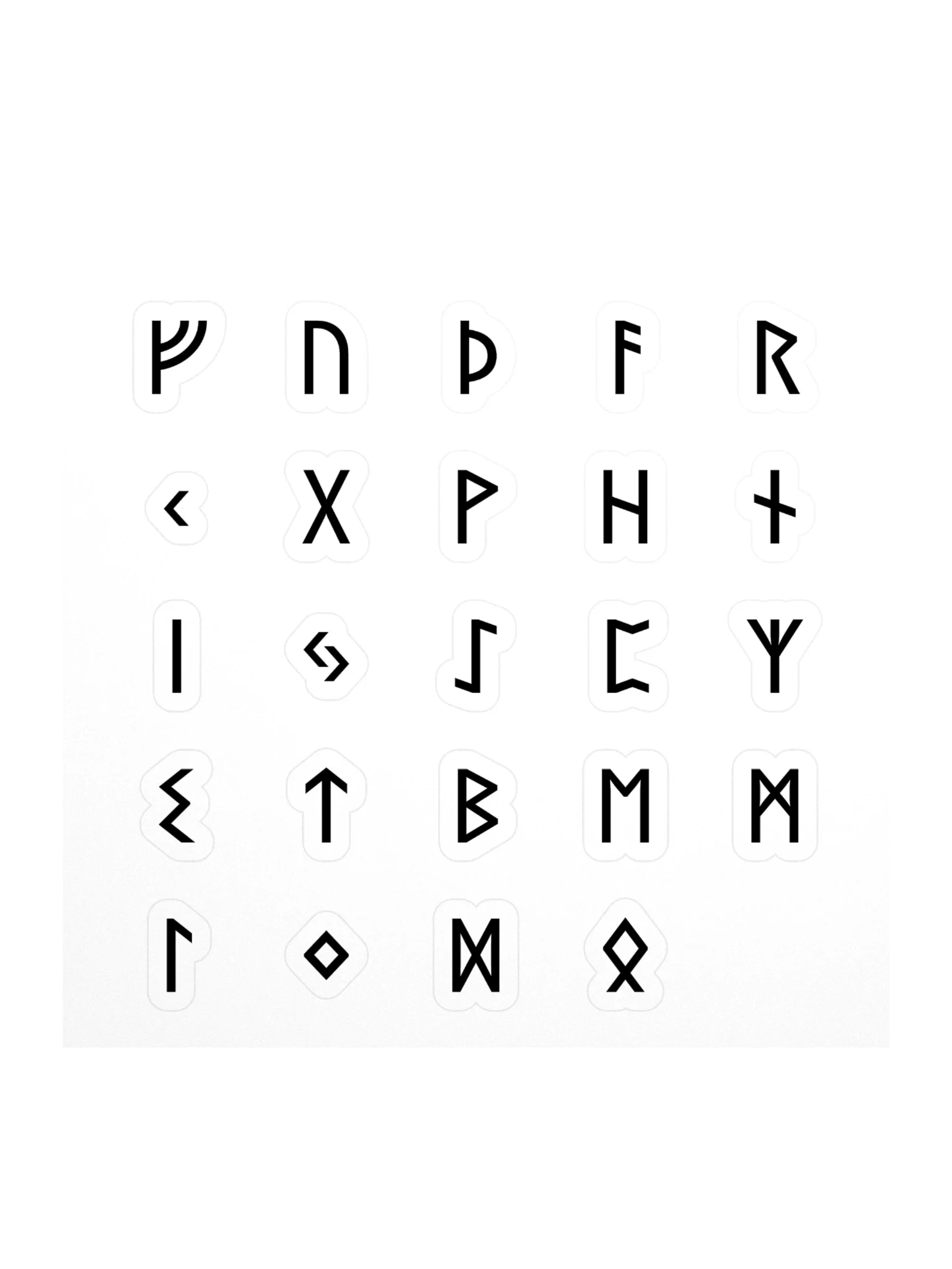 Stickers Runes Futhark — Elder Futhark
