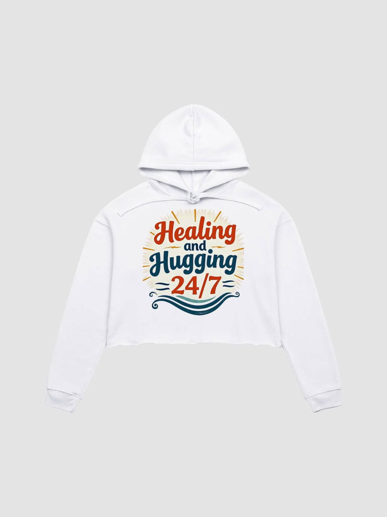 Healing & Hugging 24/7 Crop Hoodie product image (6)