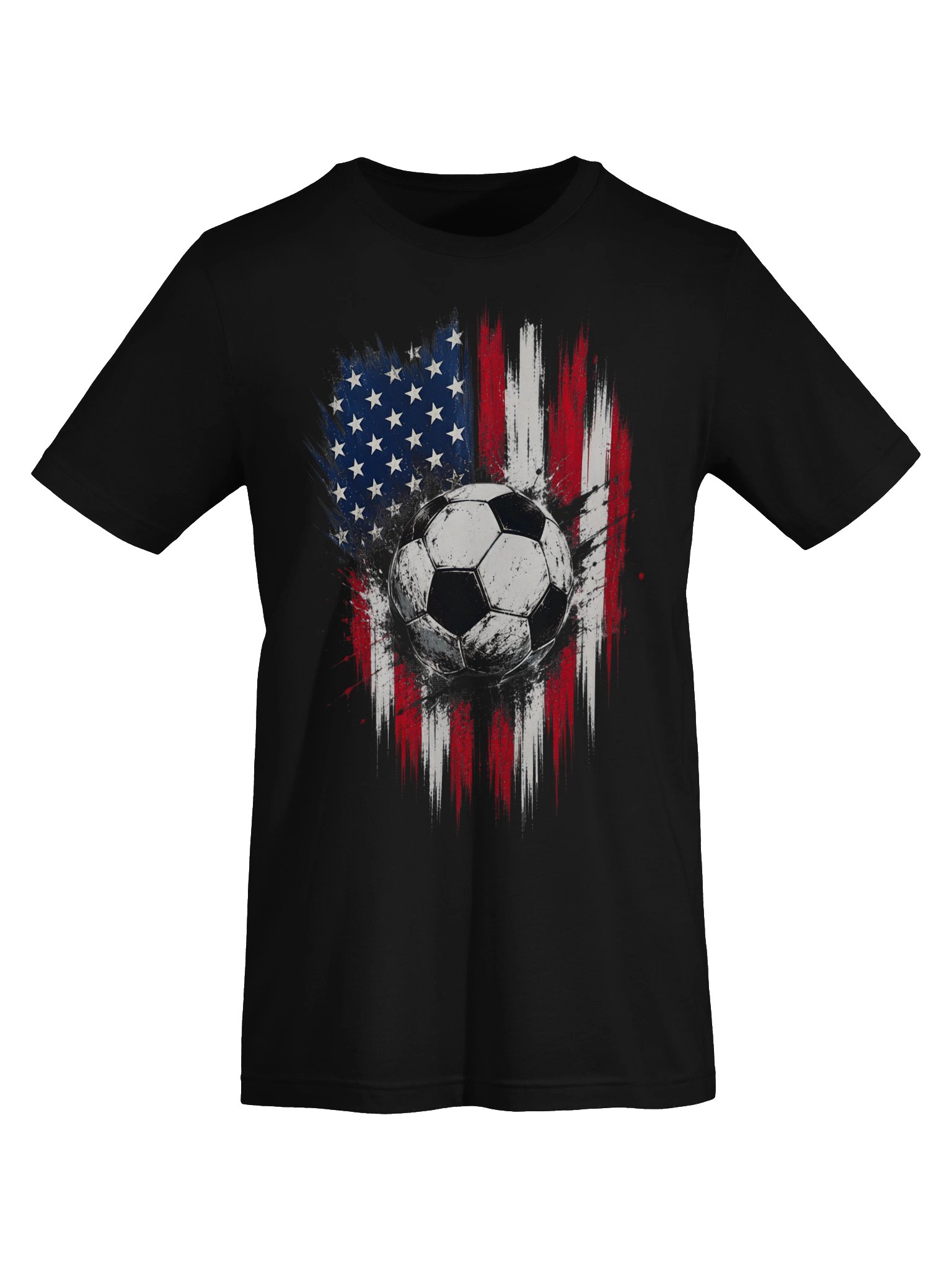 4th of July American USA Flag Soccer Football 2026 Supersoft T-shirt product image (46)