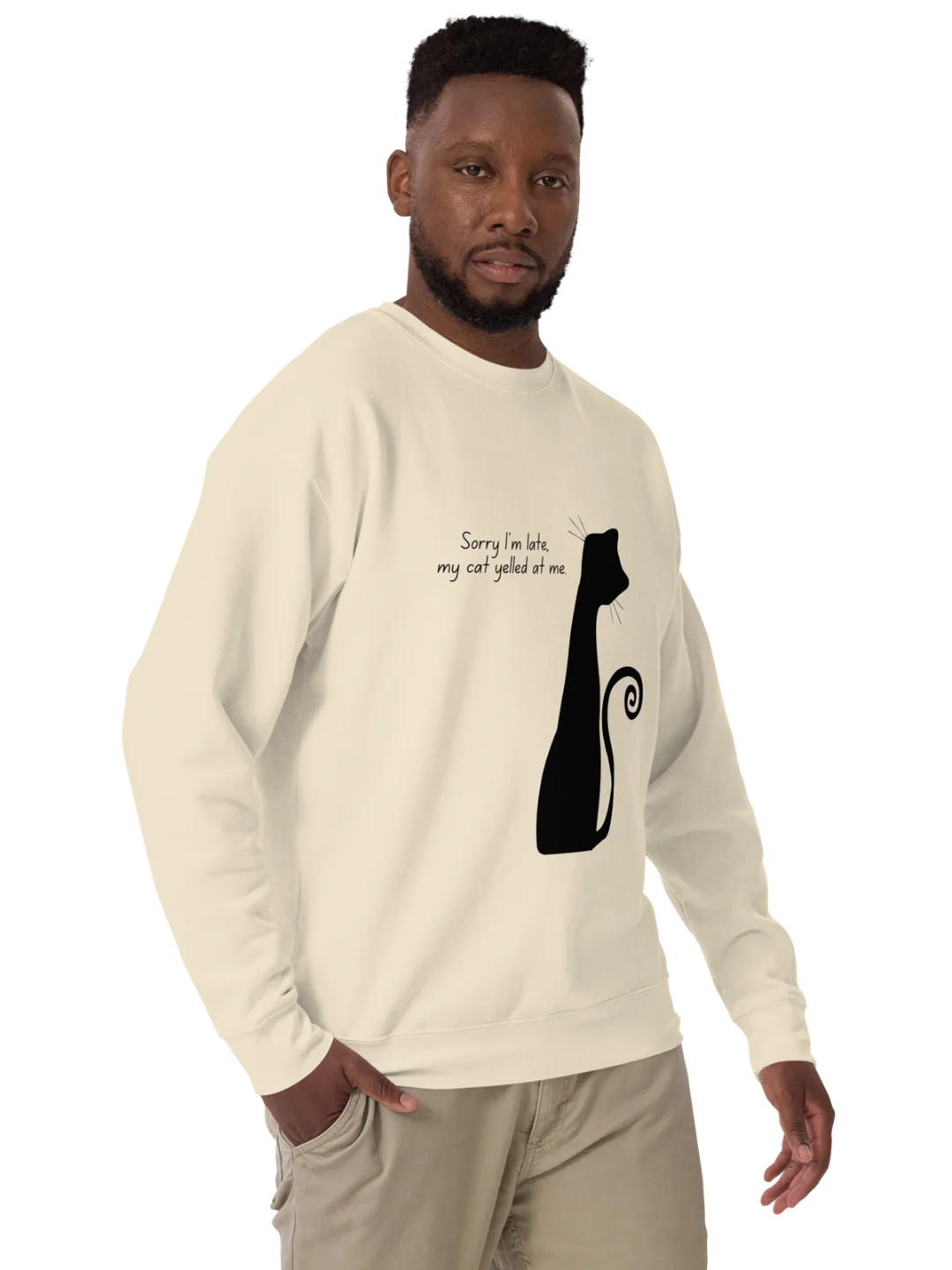 CAT YELLED AT ME — Midnight Cat Sweatshirt product image (4)