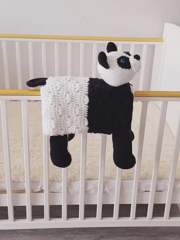 Jungle Panda Crochet Baby Blanket PATTERN - Amigurumi Toy Lovey PDF Pattern - Crafting Happiness product image (5)