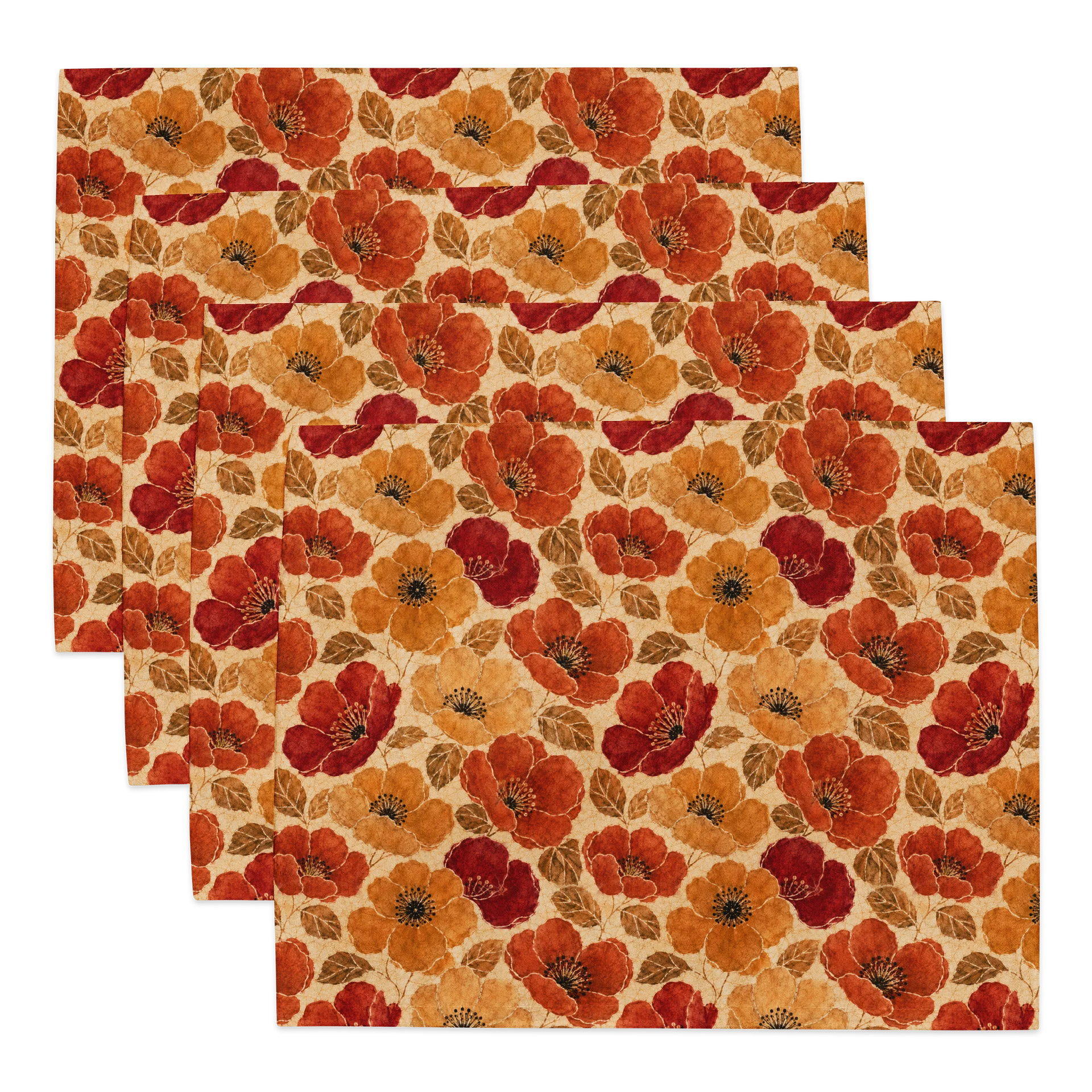 Red and Gold Poppies - Set of 4 Placemats product image (1)