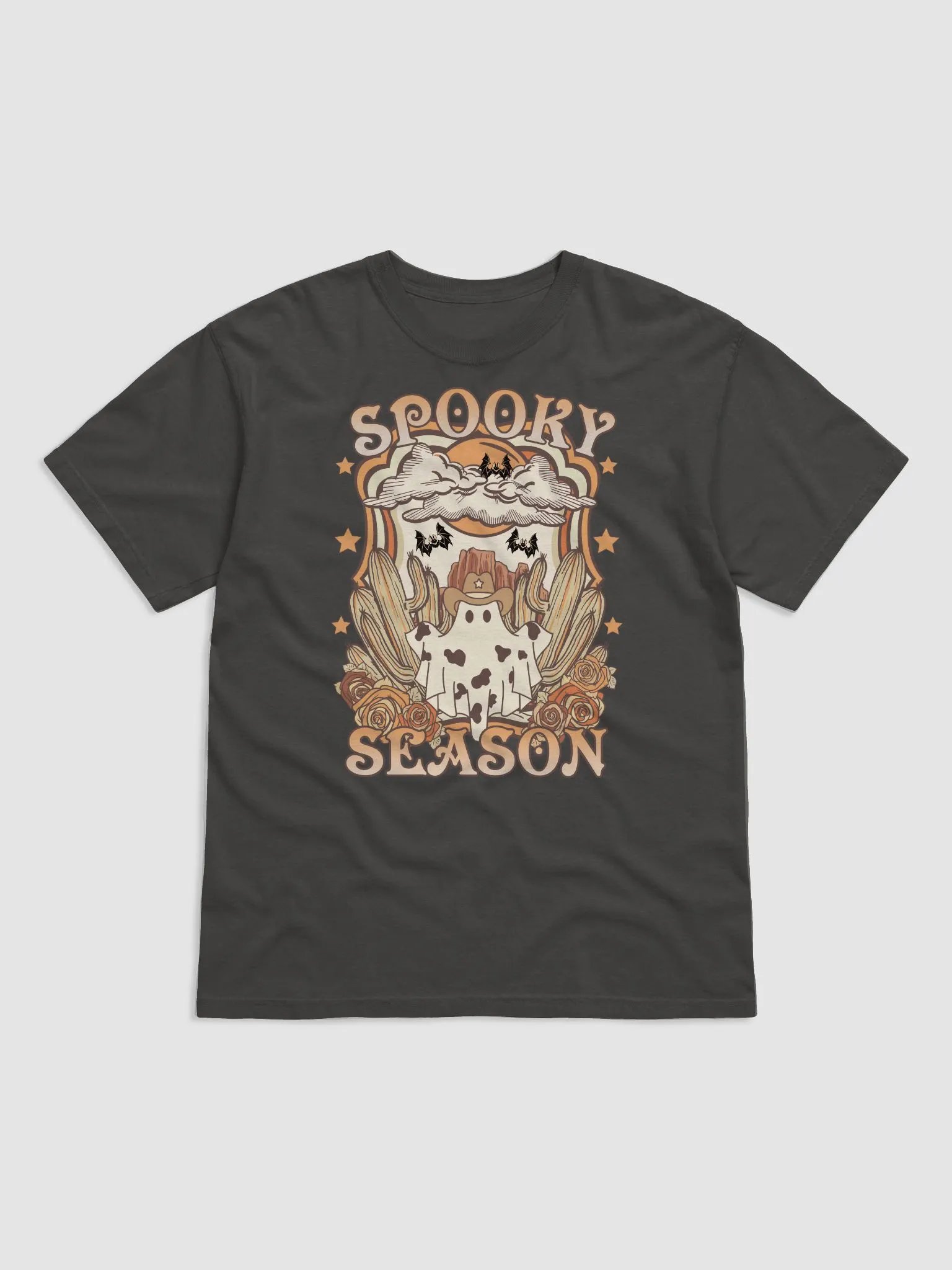 Spooky Season Cowboy Ghost T-Shirt | Funny Western-Themed Fall and Halloween T-Shirt Design product image (22)