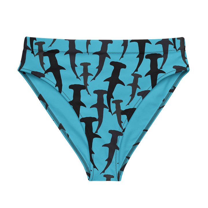 Hammerhead Sharks - Clear Ocean - Recycled Polyester - High Waisted Bikini Bottom product image (1)