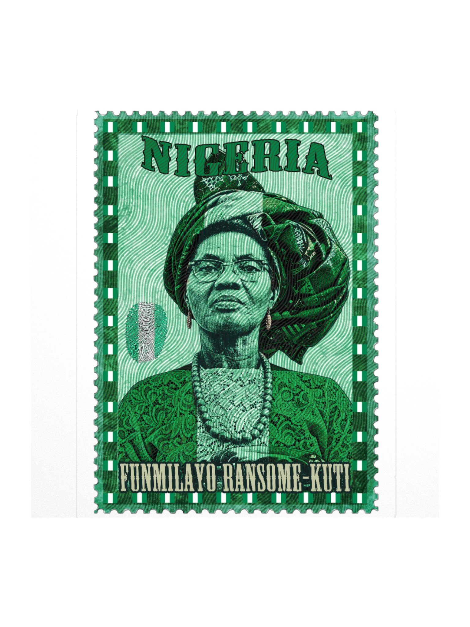 Funmilayo Ransome-Kuti Vintage Nigeria Postage Stamp Sticker product image (1)