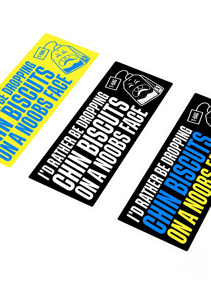 Chin Biscuits Multi Color Bumper Sticker product image (2)