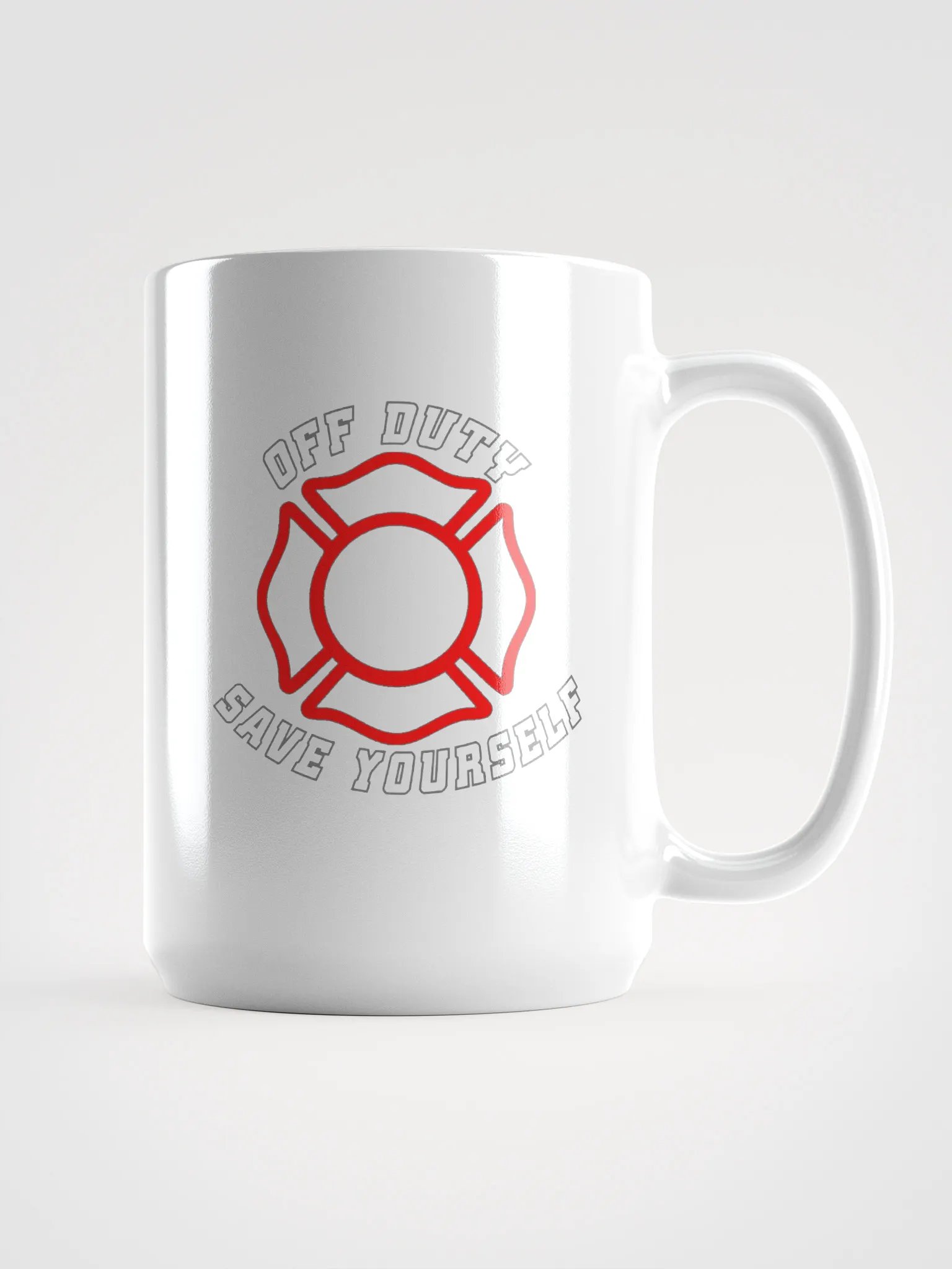 "Off Duty, Save Yourself" Fire Coffee Cup product image (1)
