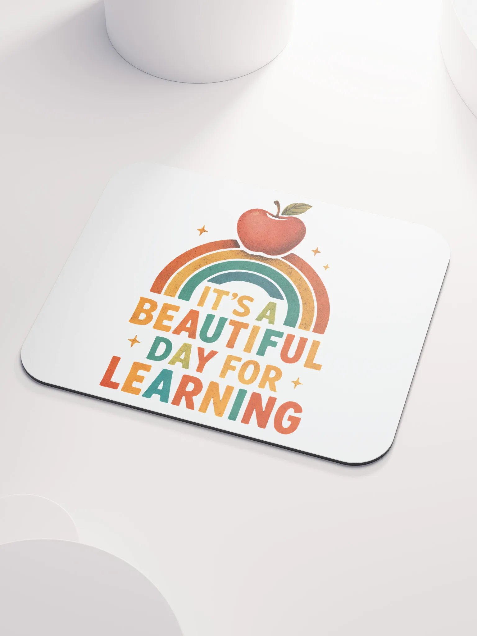 Beautiful Day for Learning Mouse Pad – Bright Desk Mat for Teachers product image (3)