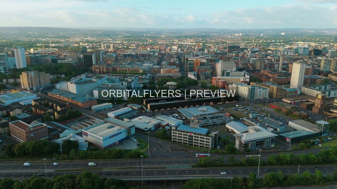 Glasgow Aerial Long 06 | 1080p Stock Footage product image (1)