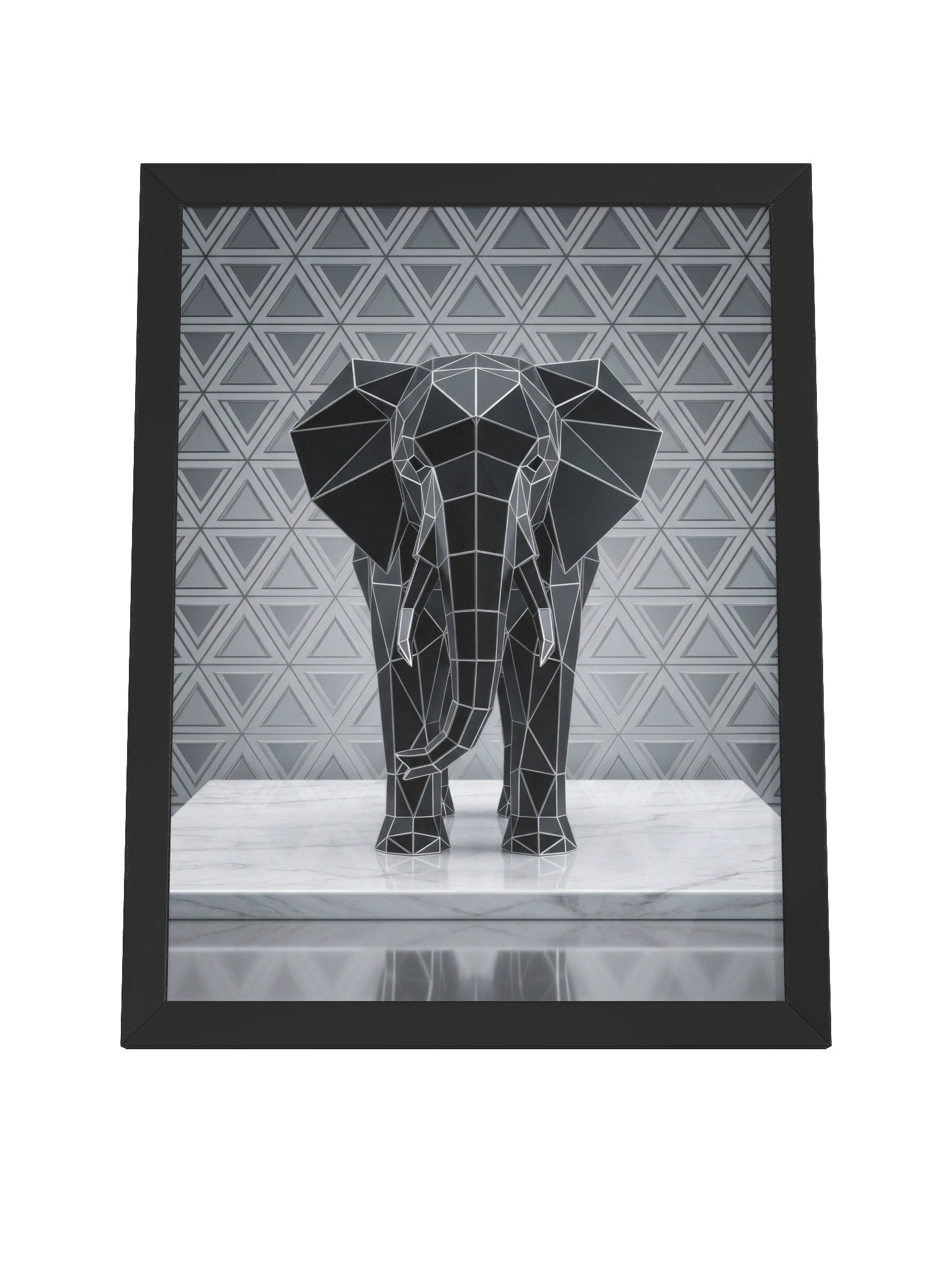 Geometric Elephant Framed Poster - Neo-Deco Luxury Wall Art product image (4)