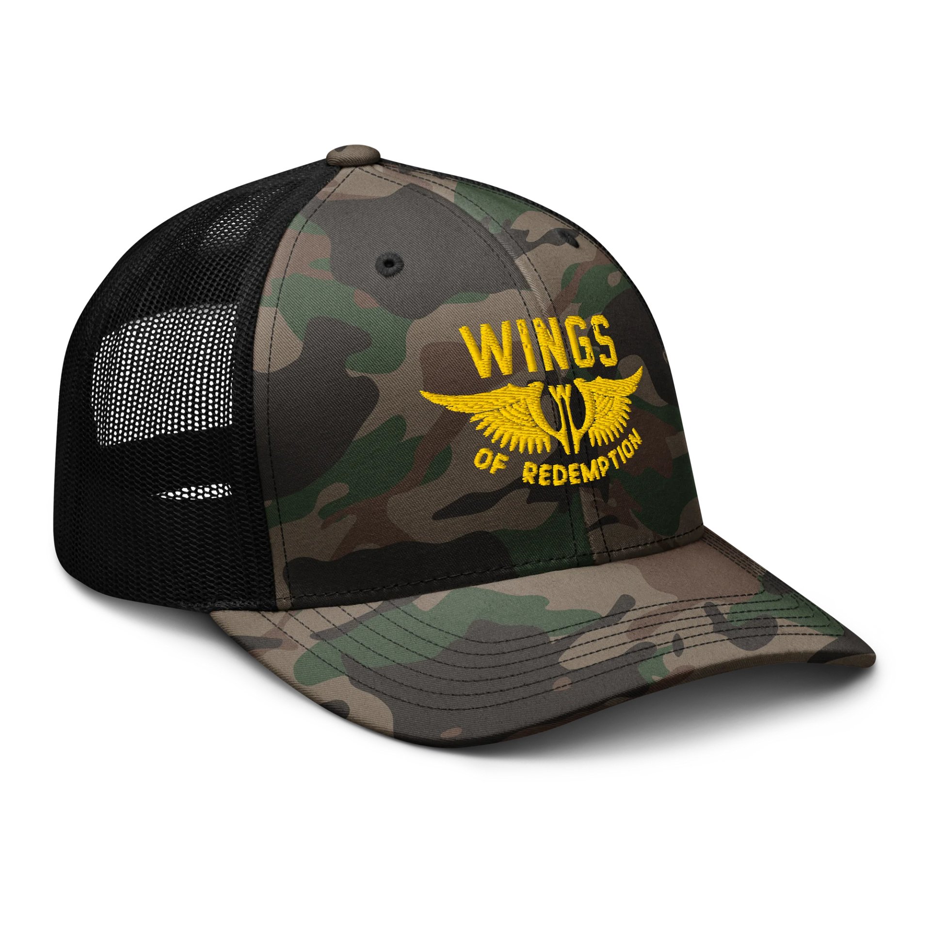 [WOR Shop] WOR Logo [gold] - Camo Trucker Hat product image (6)