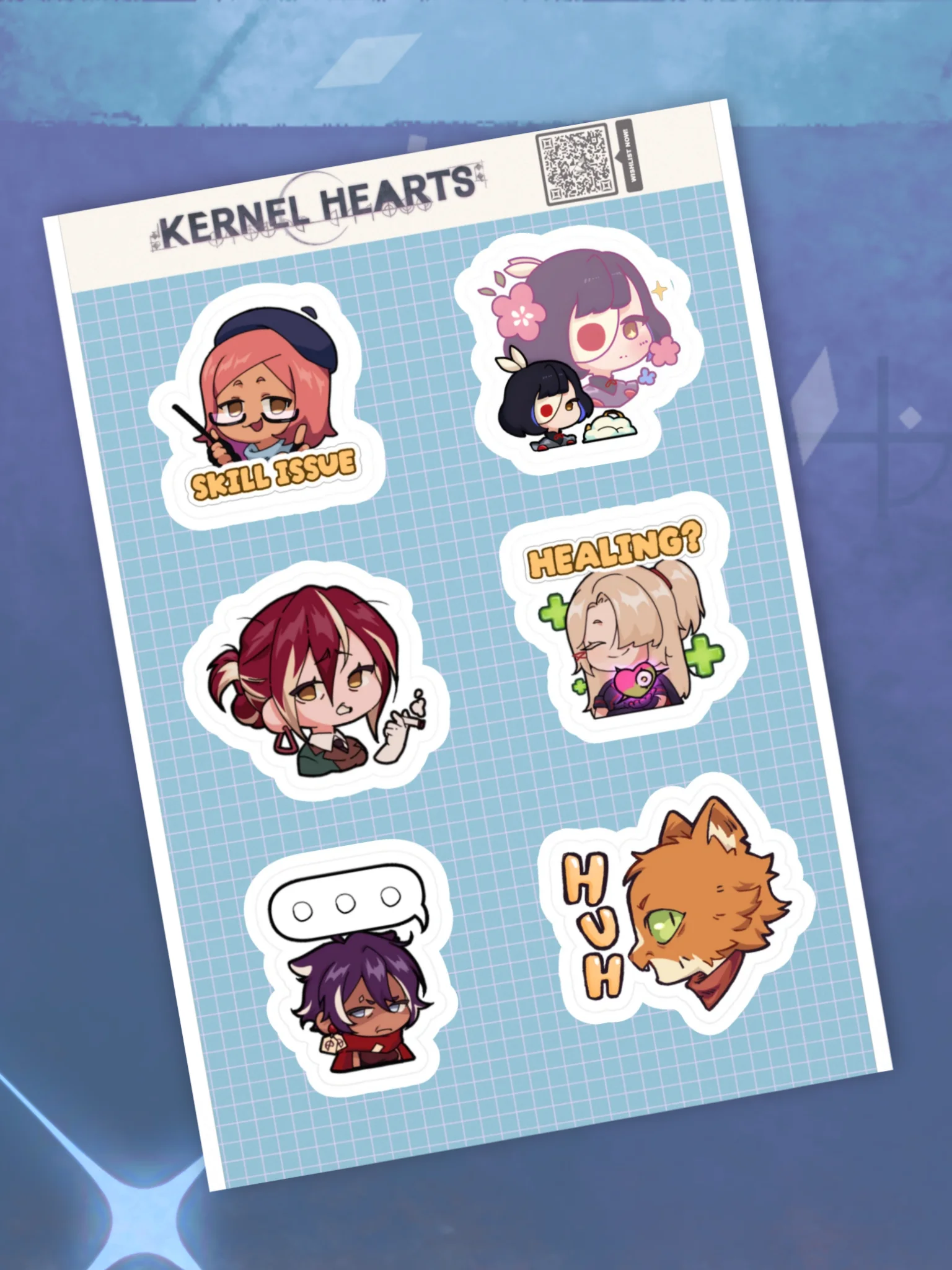 Kernel Hearts Emotes II Sticker sheet product image (2)