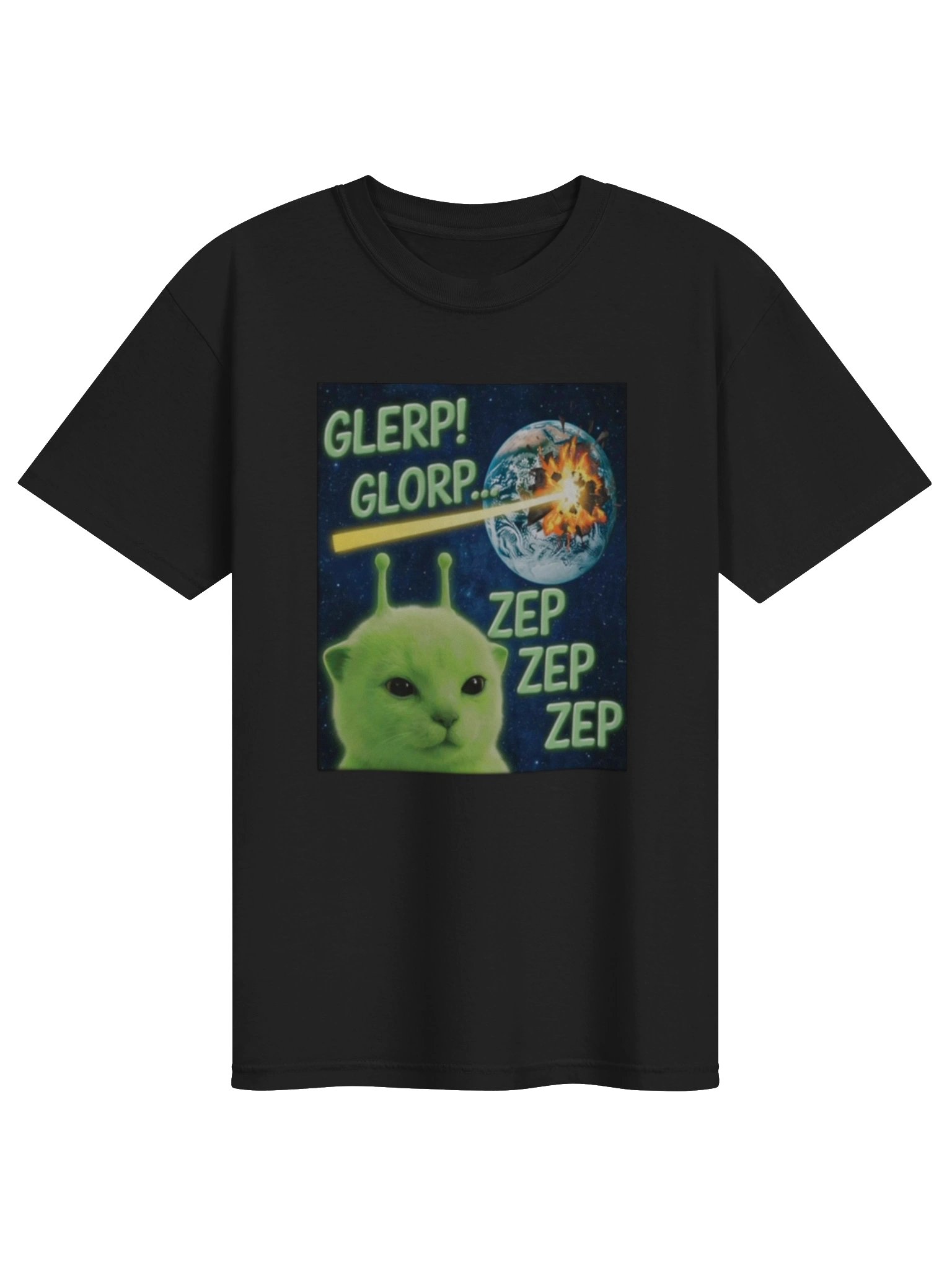 Glorp Funny Alien Cat Brainrot Meme Tee product image (1)