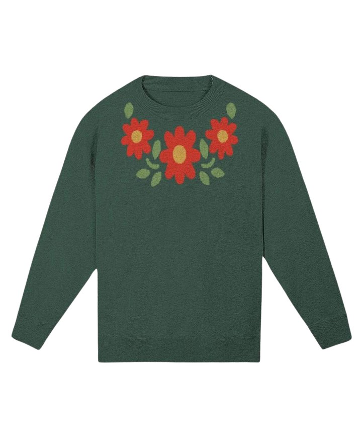 Flower Knitted Relaxed Sweater 3/3 product image (1)