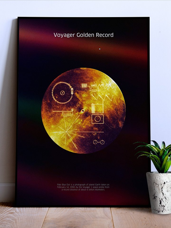 NASA Voyager 1 Golden Record — space poster, science print product image (1)