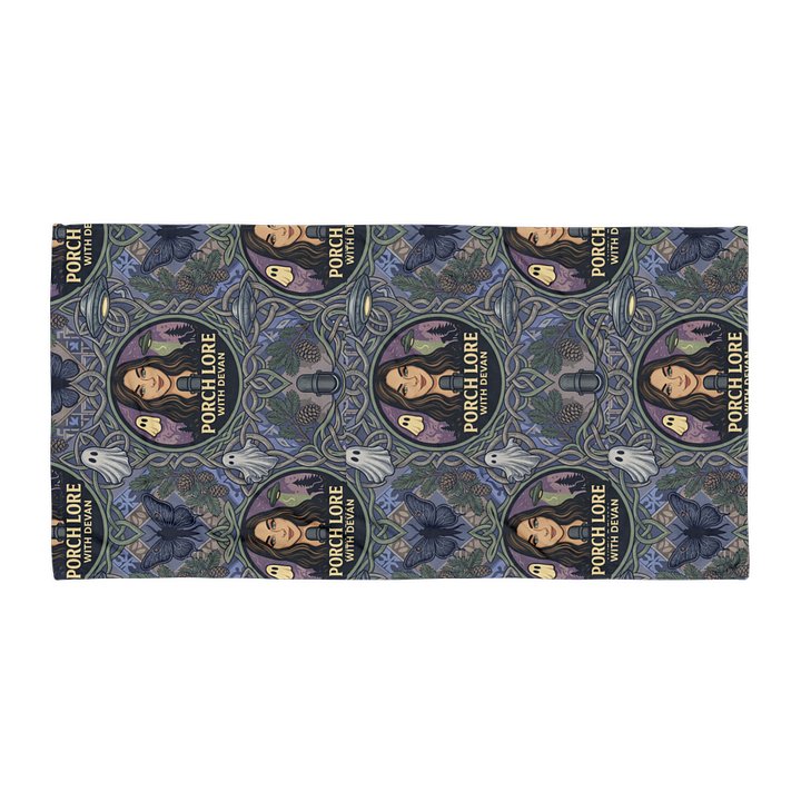 PORCH LORE DEVAN PERIWINKLE MOTH BEACH TOWEL product image (1)