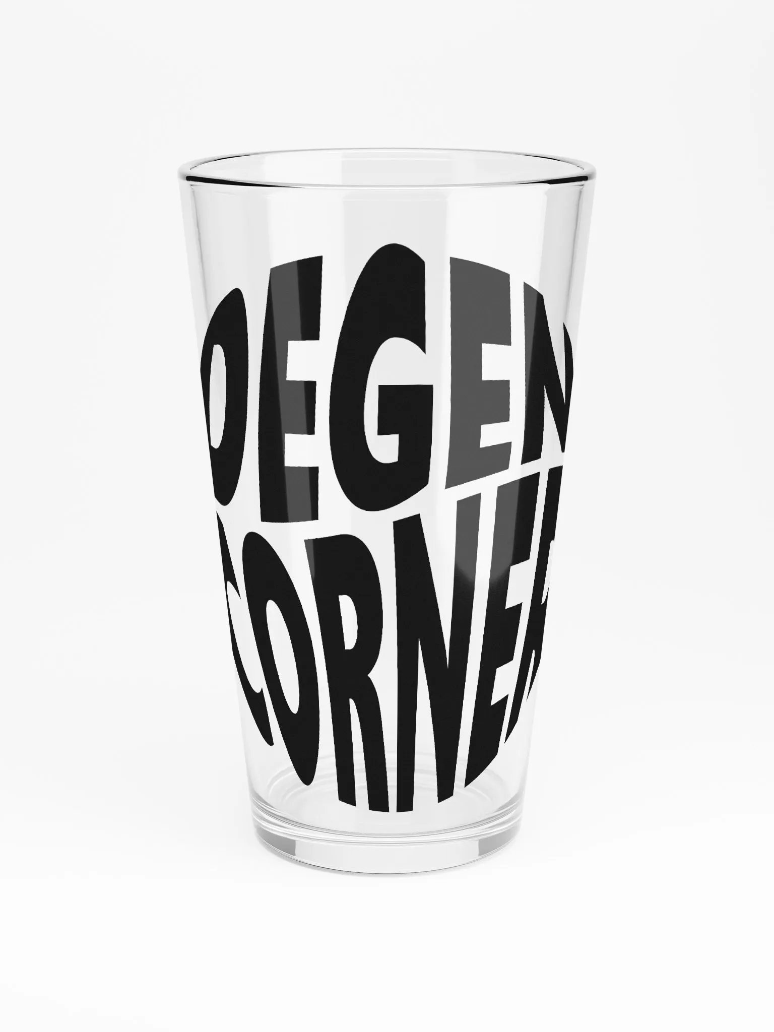 Degen Corner - Pint glass (dark logo) product image (3)