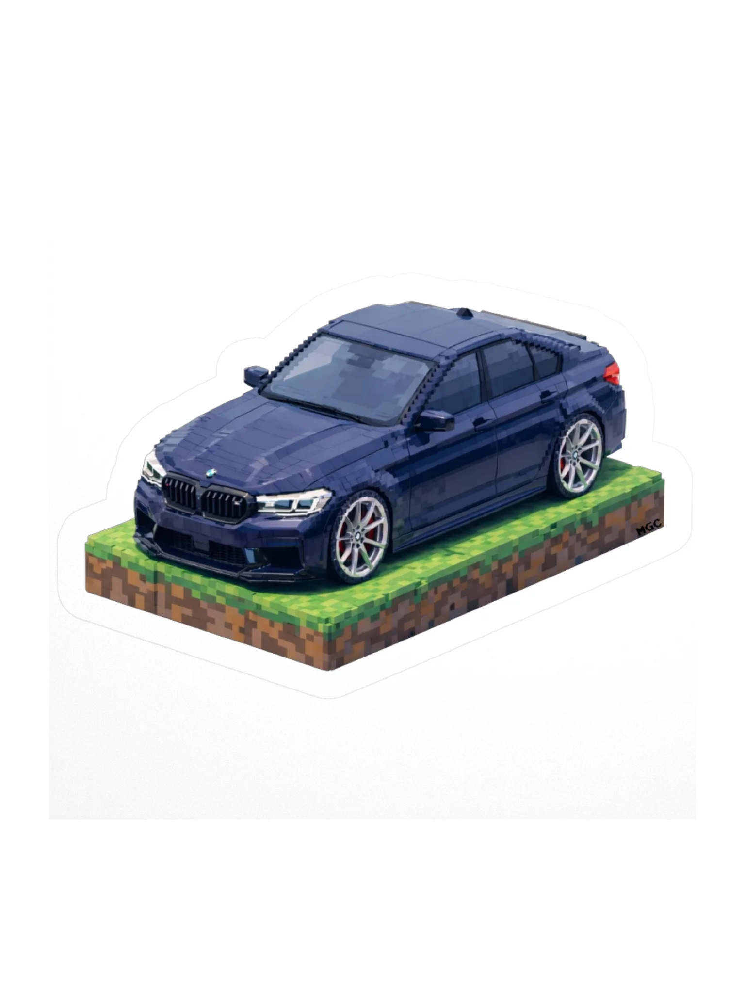 Blue BMW M5 F90 Sticker (Pixel, Retro, Minecraft) product image (2)