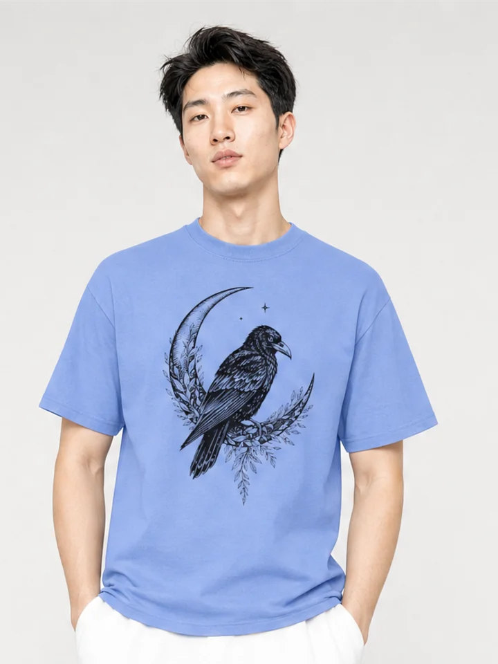 Celestial Raven Graphic T-Shirt product image (1)