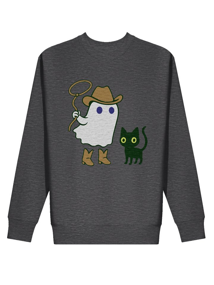 Spirit Cowboy Ghost Cowboy and Cat Halloween Sweatshirt product image (17)
