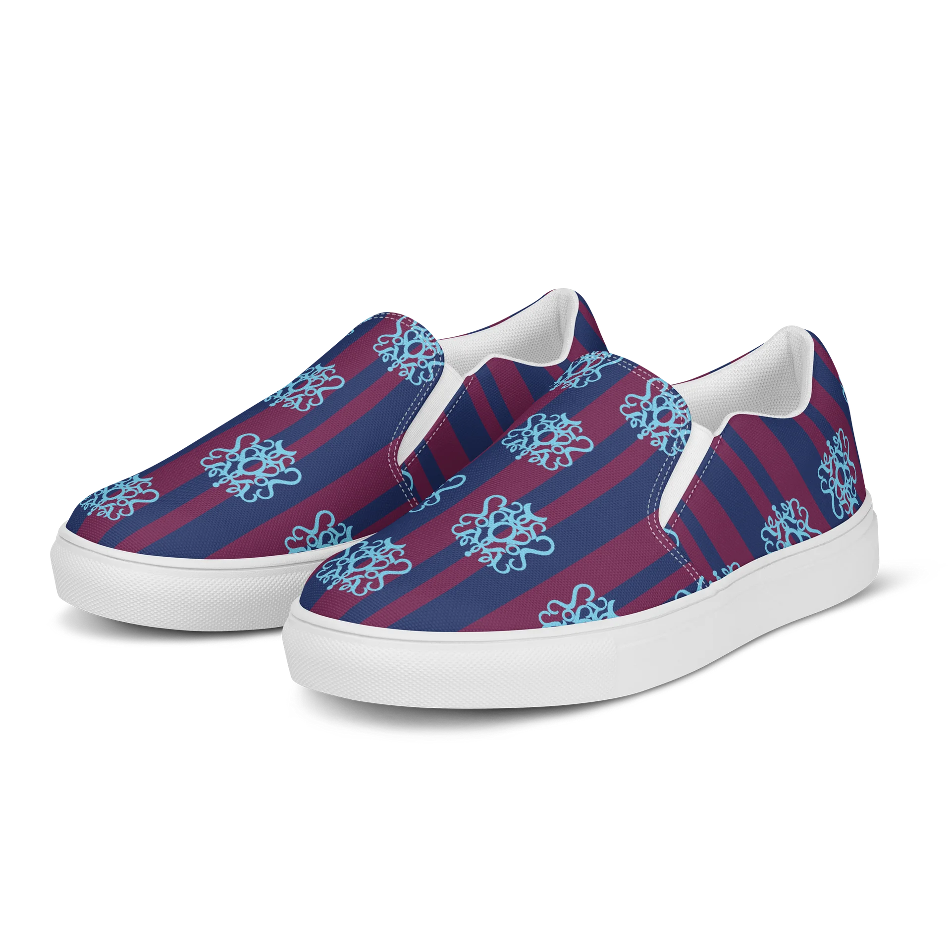 Navy Flirty Academic Canvas Slip-Ons product image (3)