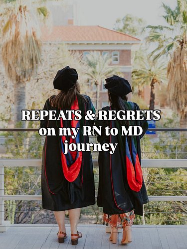 Repeats and regrets of my RN to MD journey!

#nursetomd #rntomd #medicalschool #nursingschool #nontrad