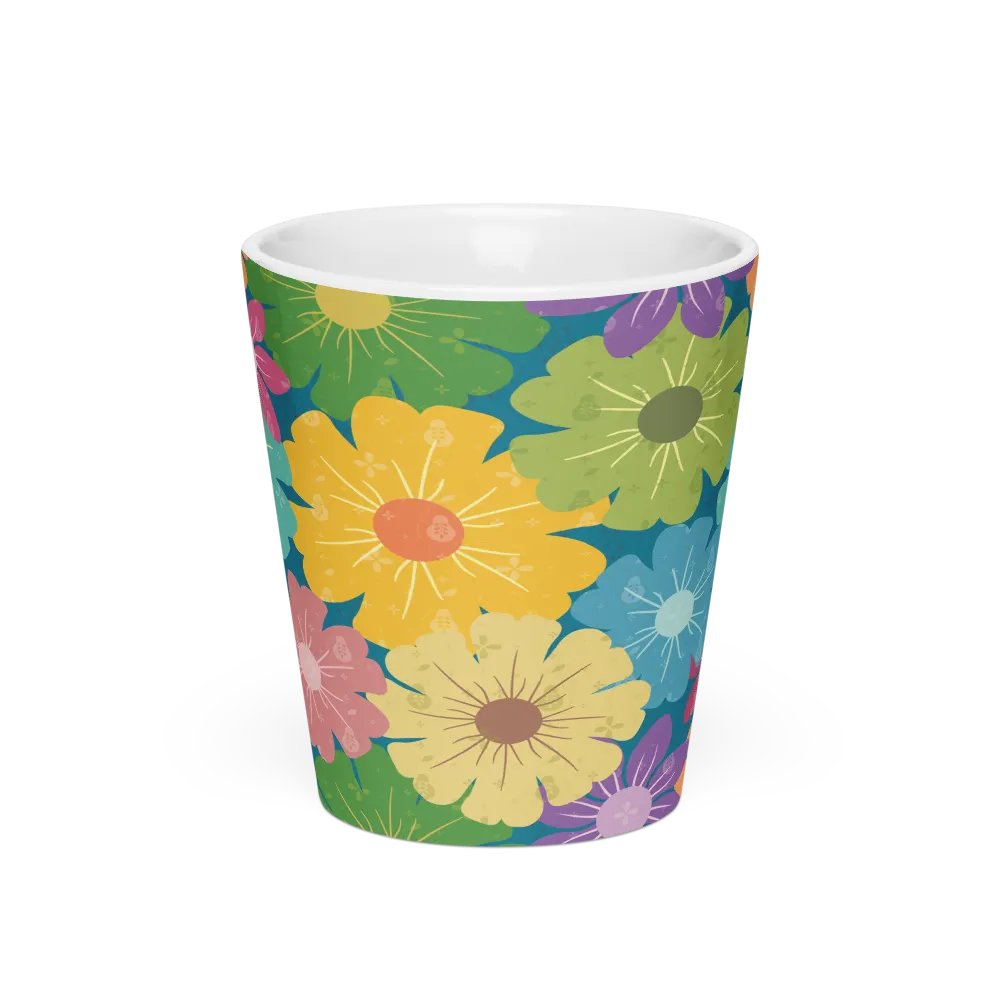 Vibrant Daisy Floral Design Latte Mug product image (3)