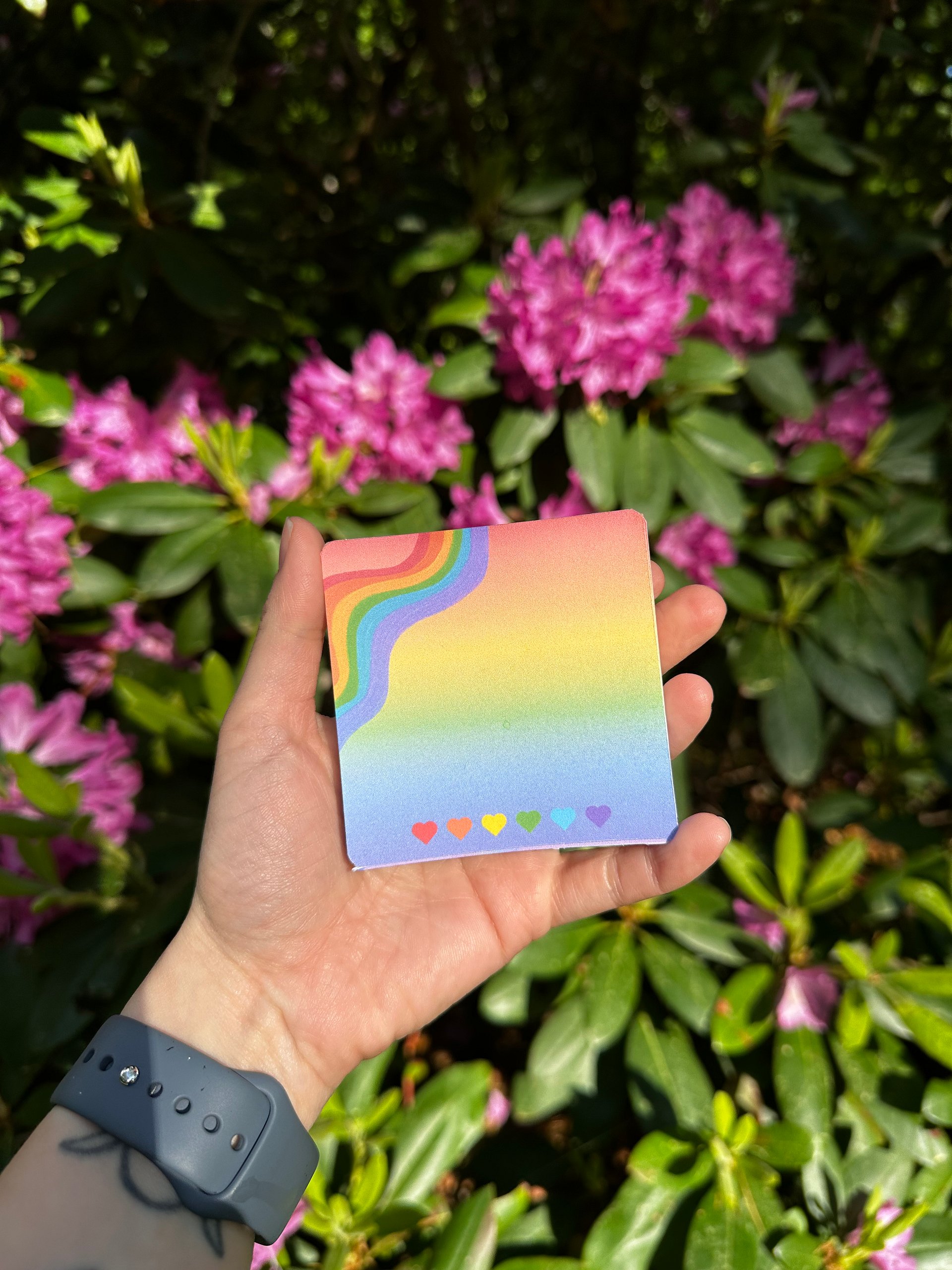 Rainbow Memo Pad 3x3inch product image (1)