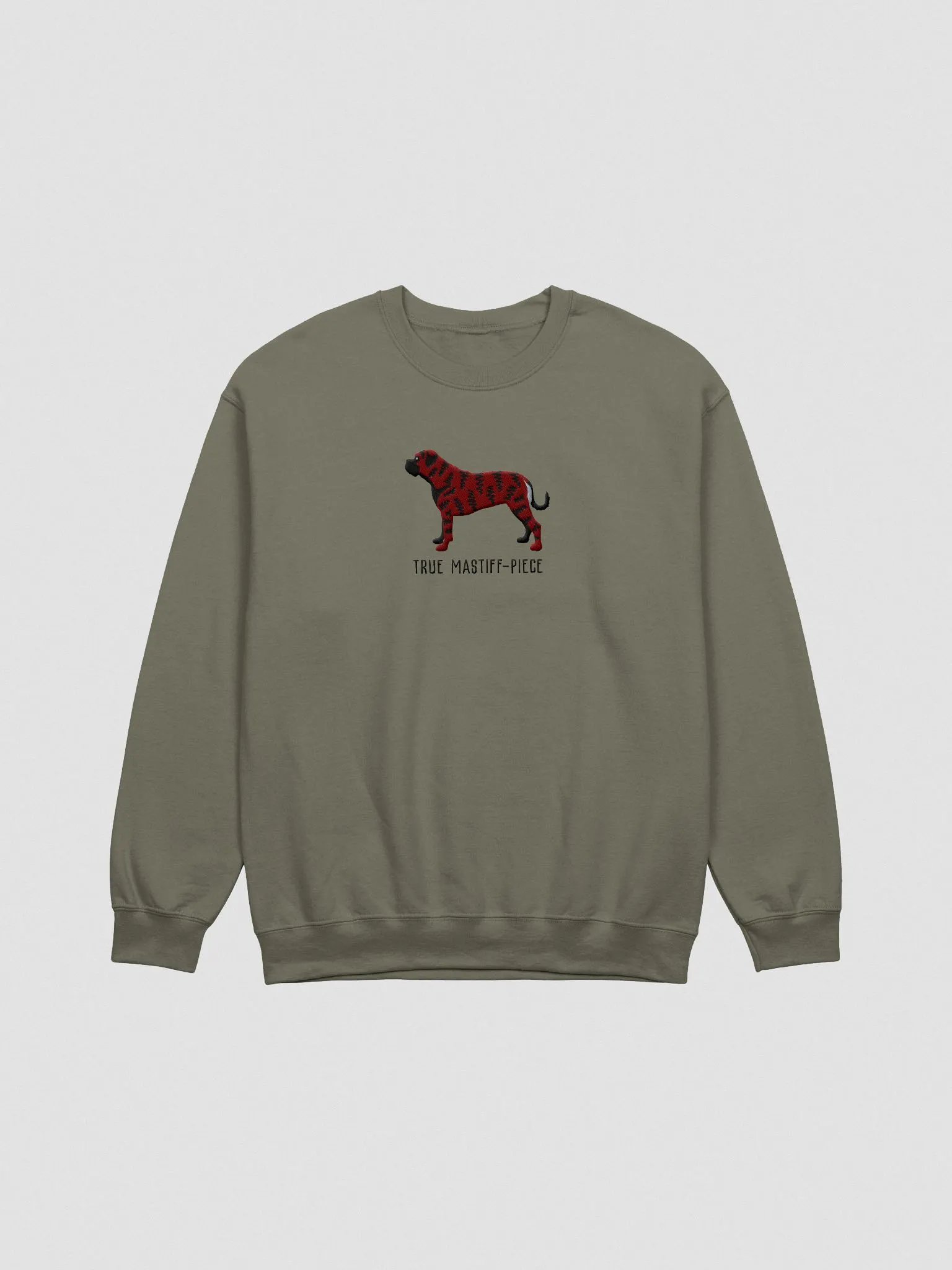 True Mastiff-Piece Sweatshirt(Embroidered) of a Bullmastiff(Brindle) product image (4)
