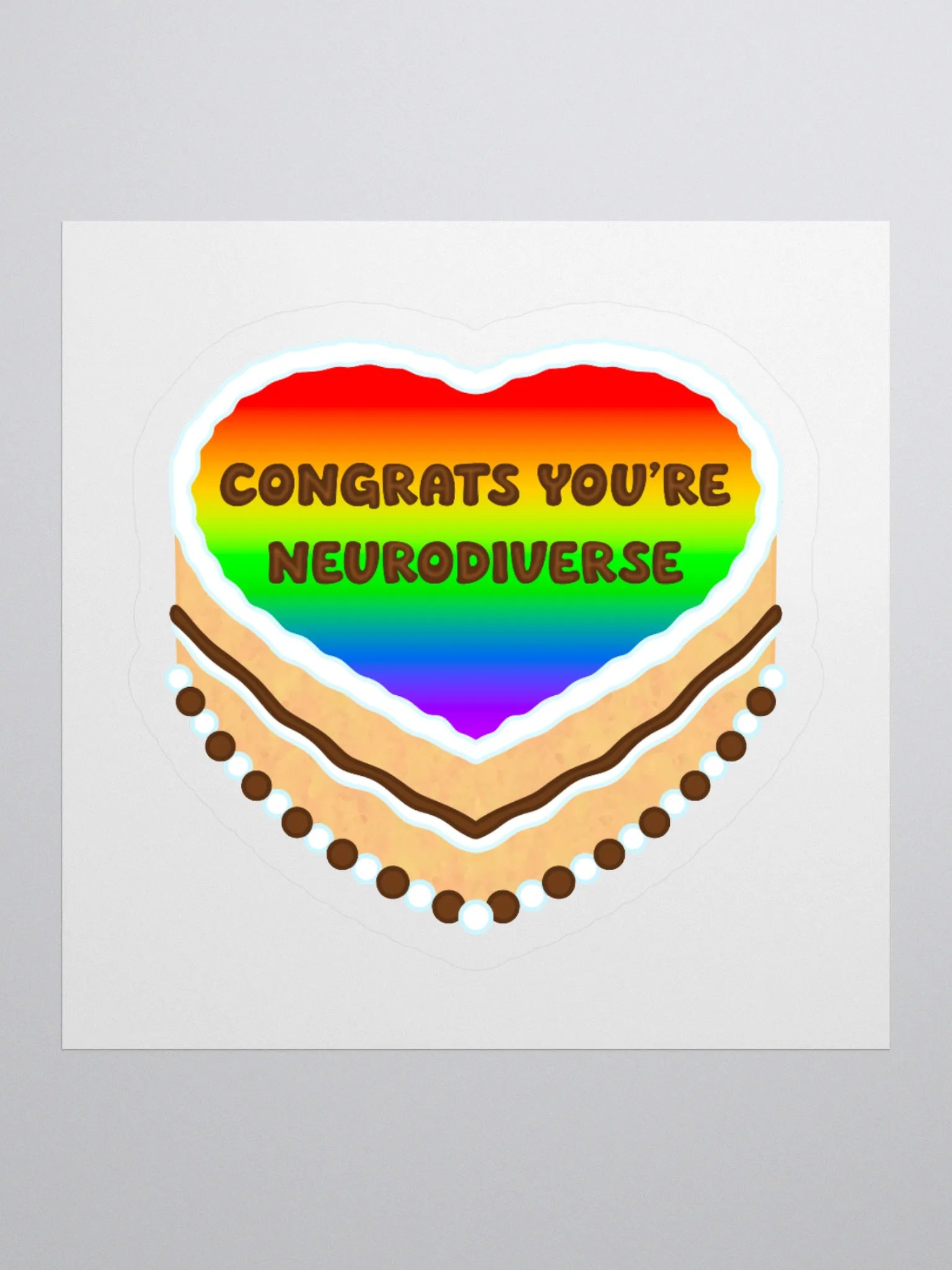 Neurodiverse Cake Sticker product image (1)